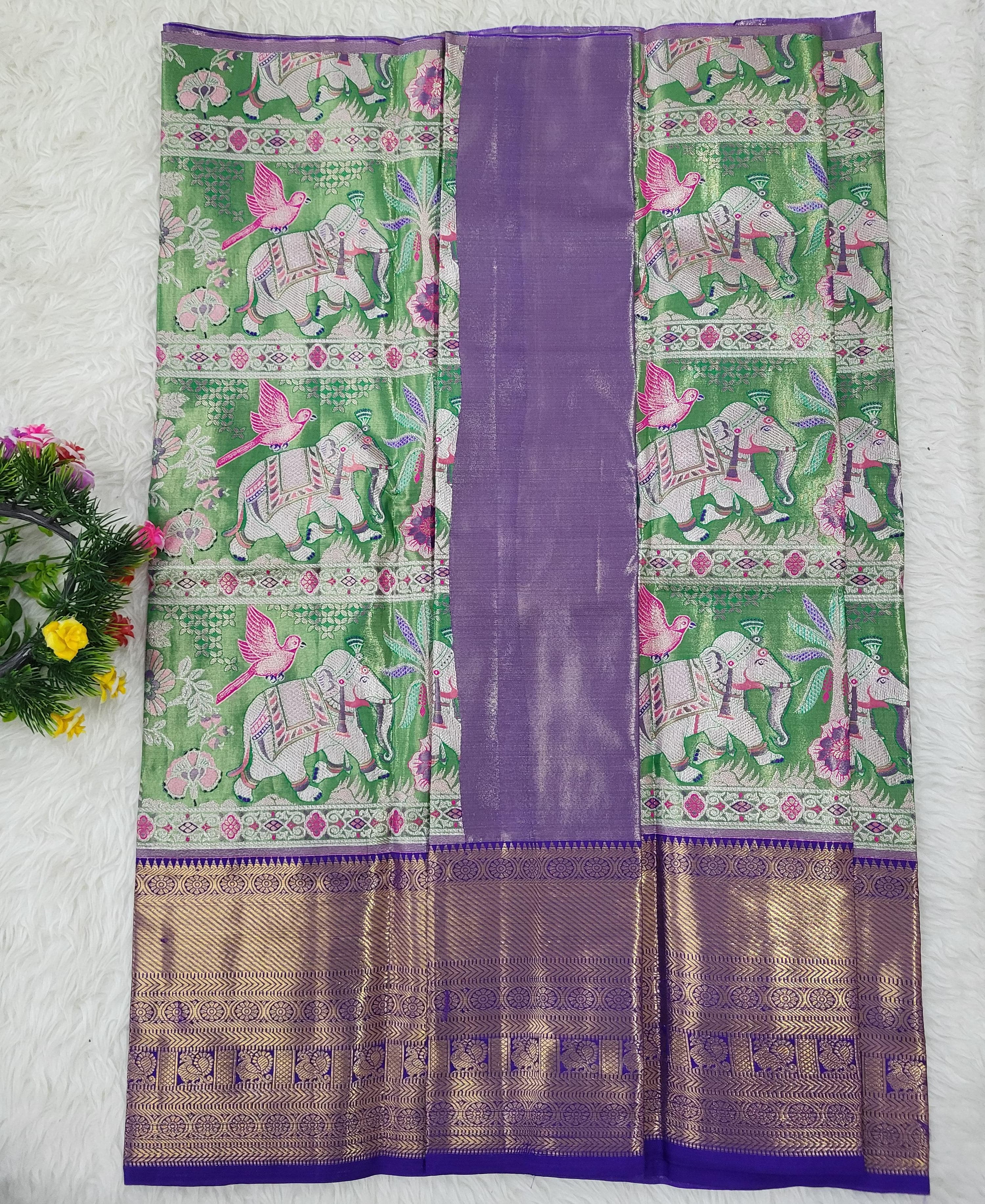 (2–5 Years) Lehenga -  Unstitched (Blouse + Material)