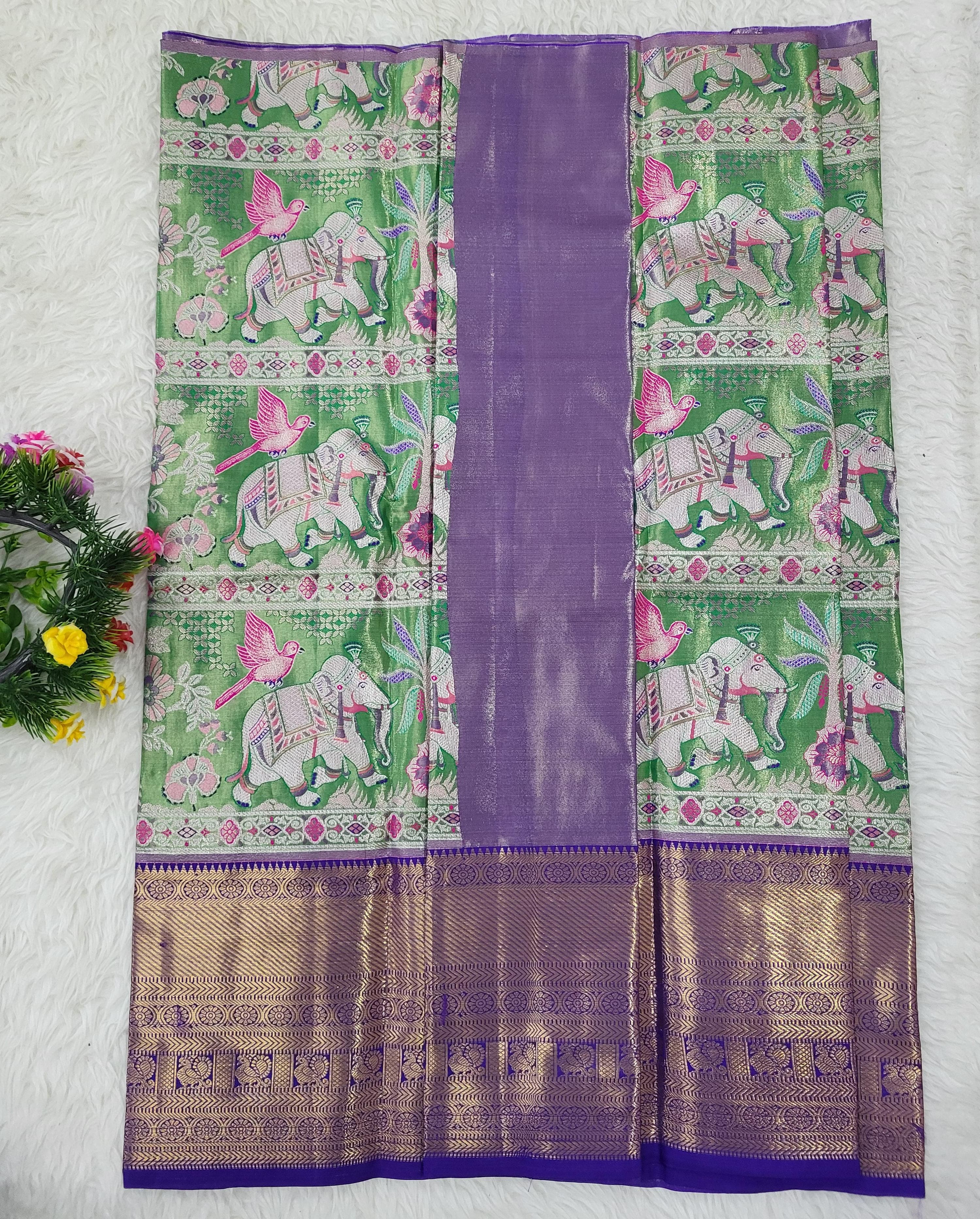 (2–5 Years) Lehenga -  Unstitched (Blouse + Material)