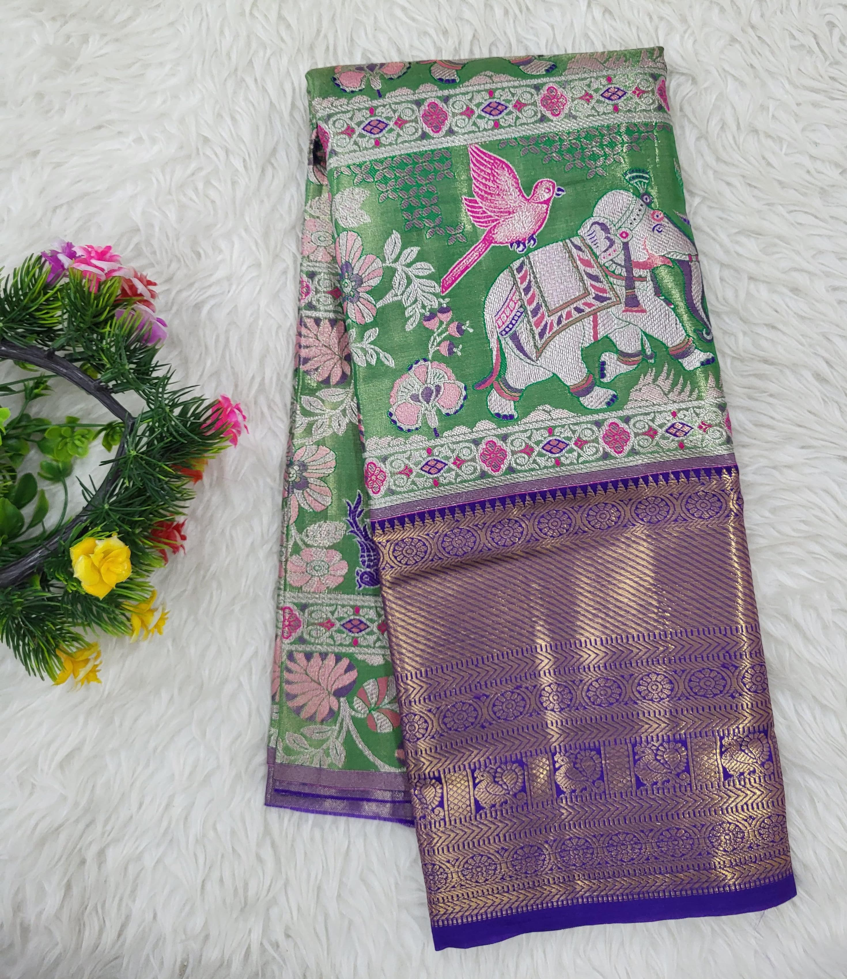 (2–5 Years) Lehenga -  Unstitched (Blouse + Material)