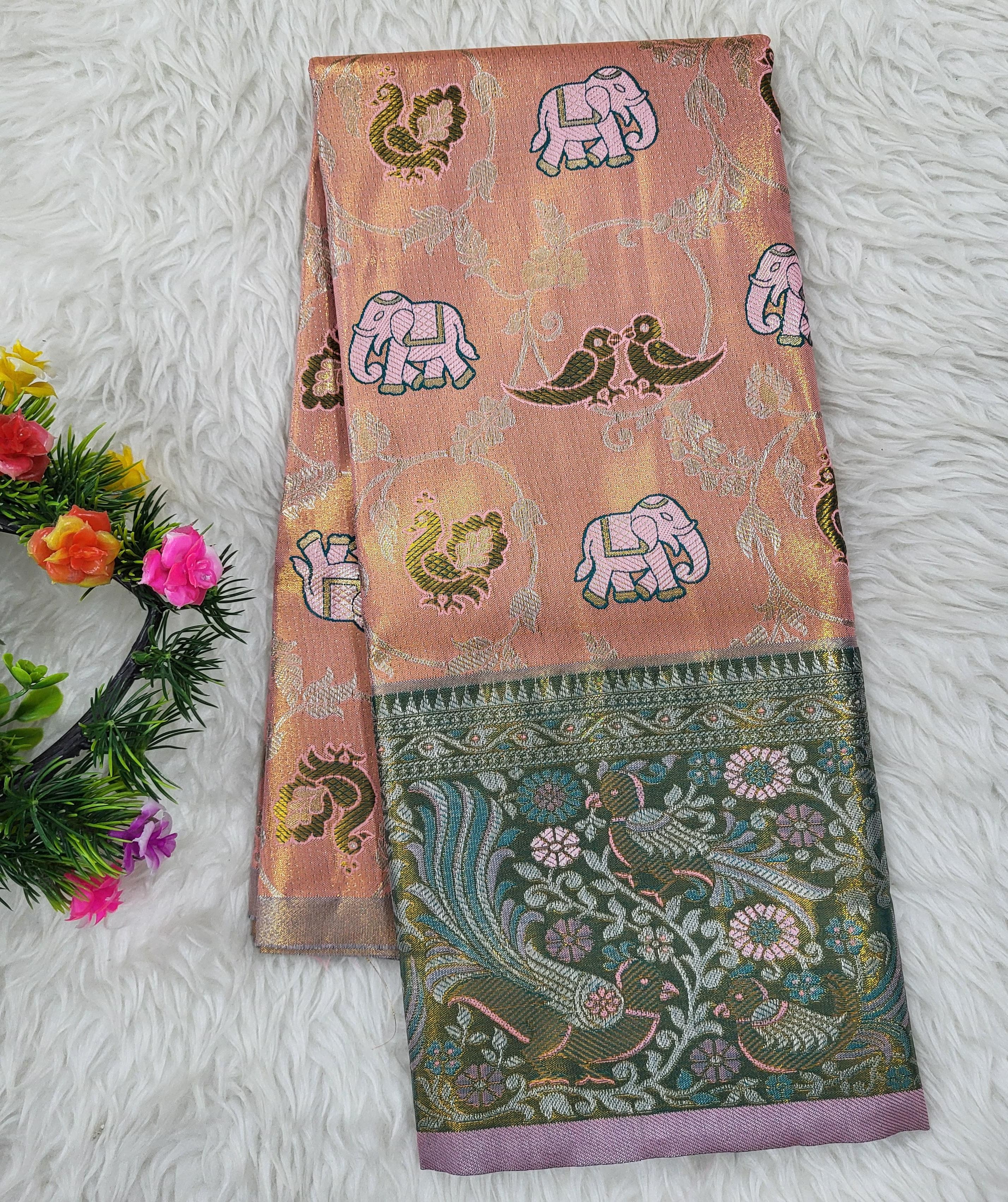 (2–5 Years) Lehenga -  Unstitched (Blouse + Material)