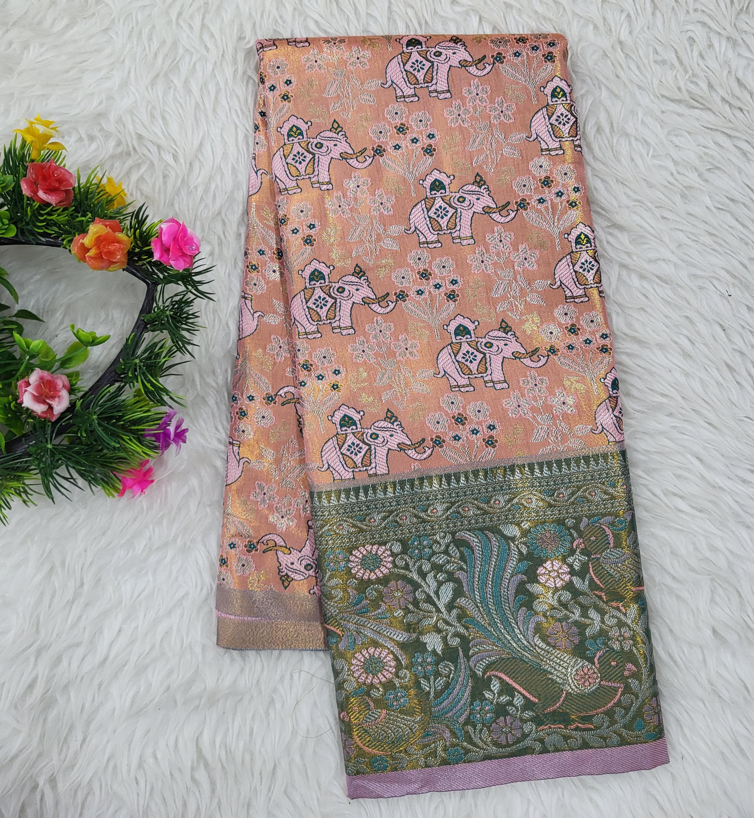 (2–5 Years) Lehenga -  Unstitched (Blouse + Material)