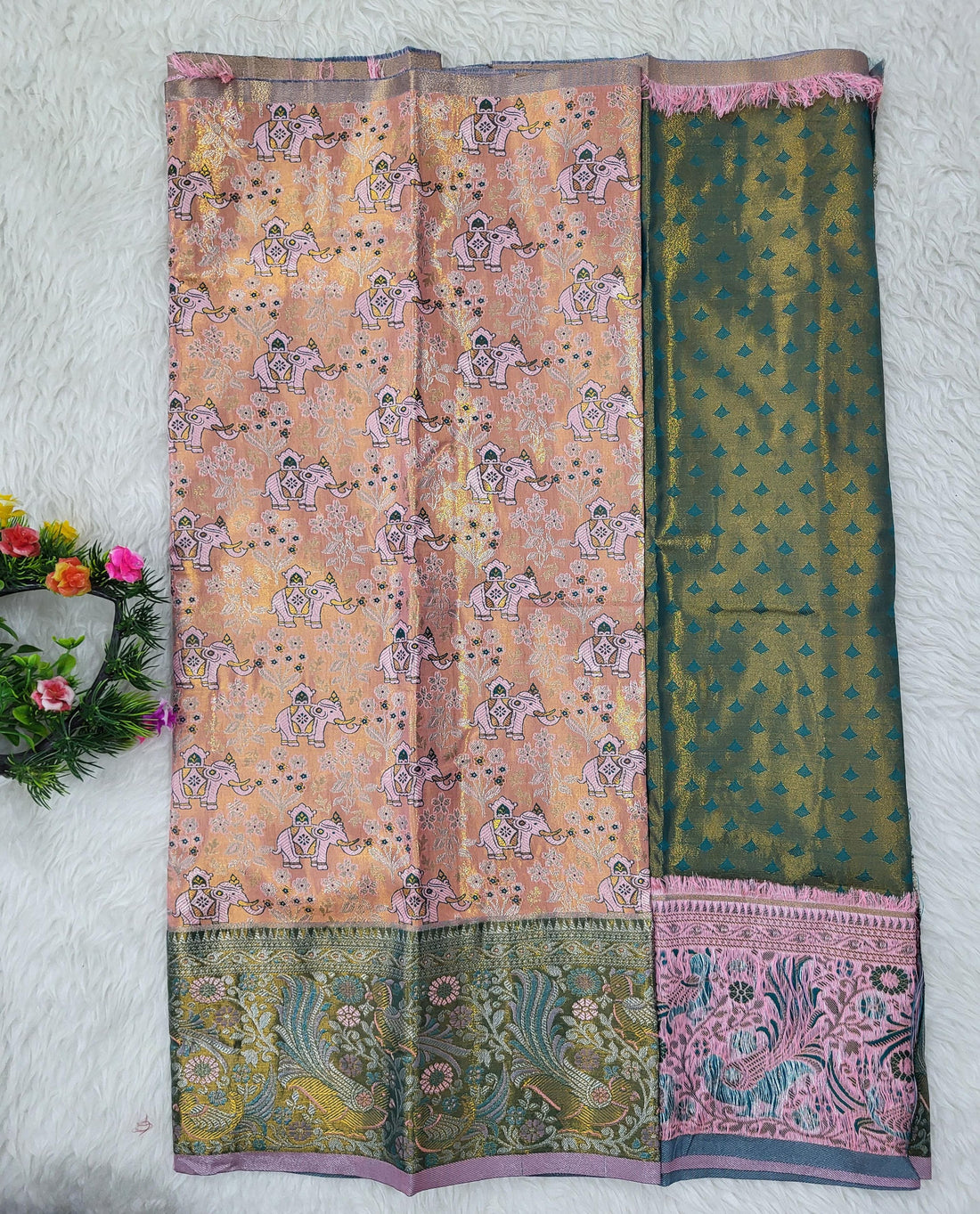 (2–5 Years) Lehenga -  Unstitched (Blouse + Material)