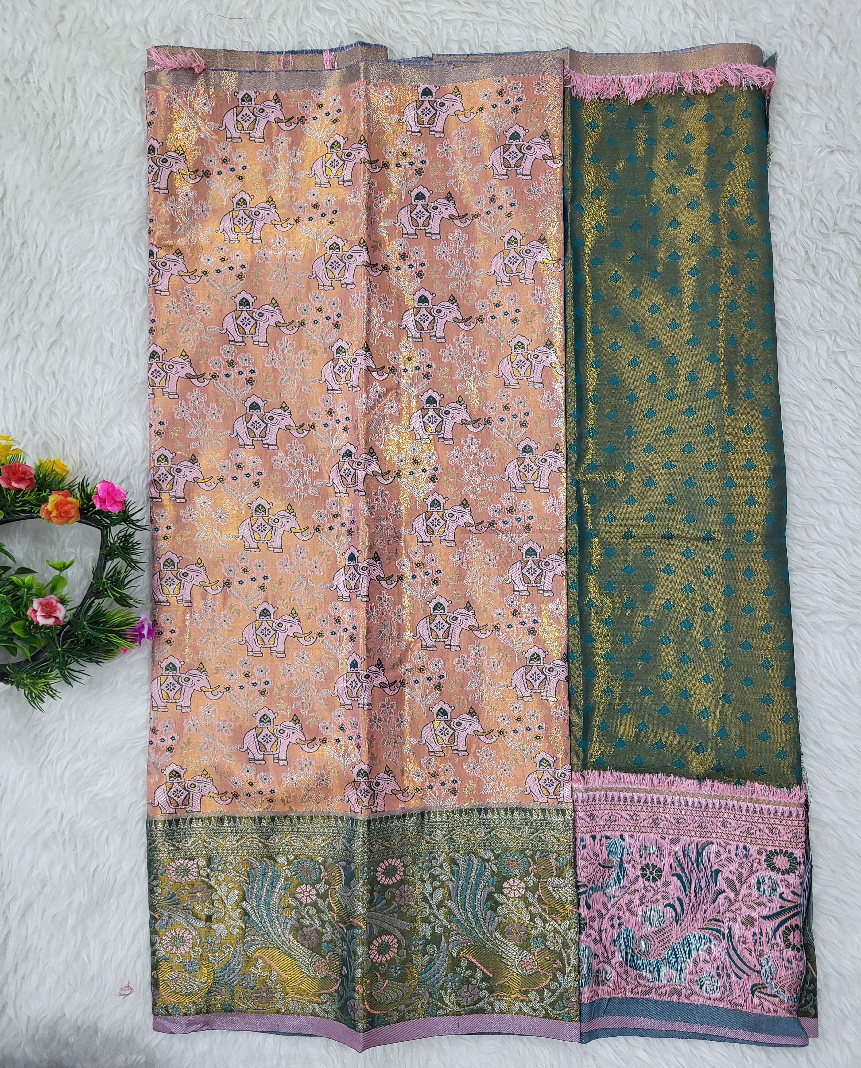 (2–5 Years) Lehenga -  Unstitched (Blouse + Material)