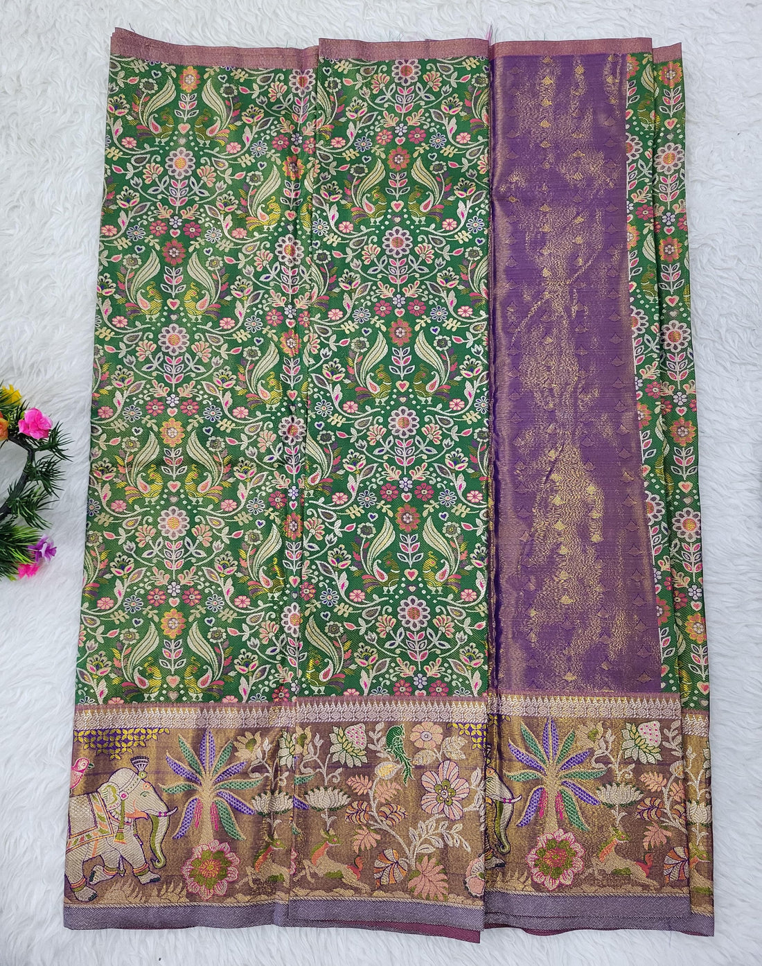 (2–5 Years) Lehenga -  Unstitched (Blouse + Material)