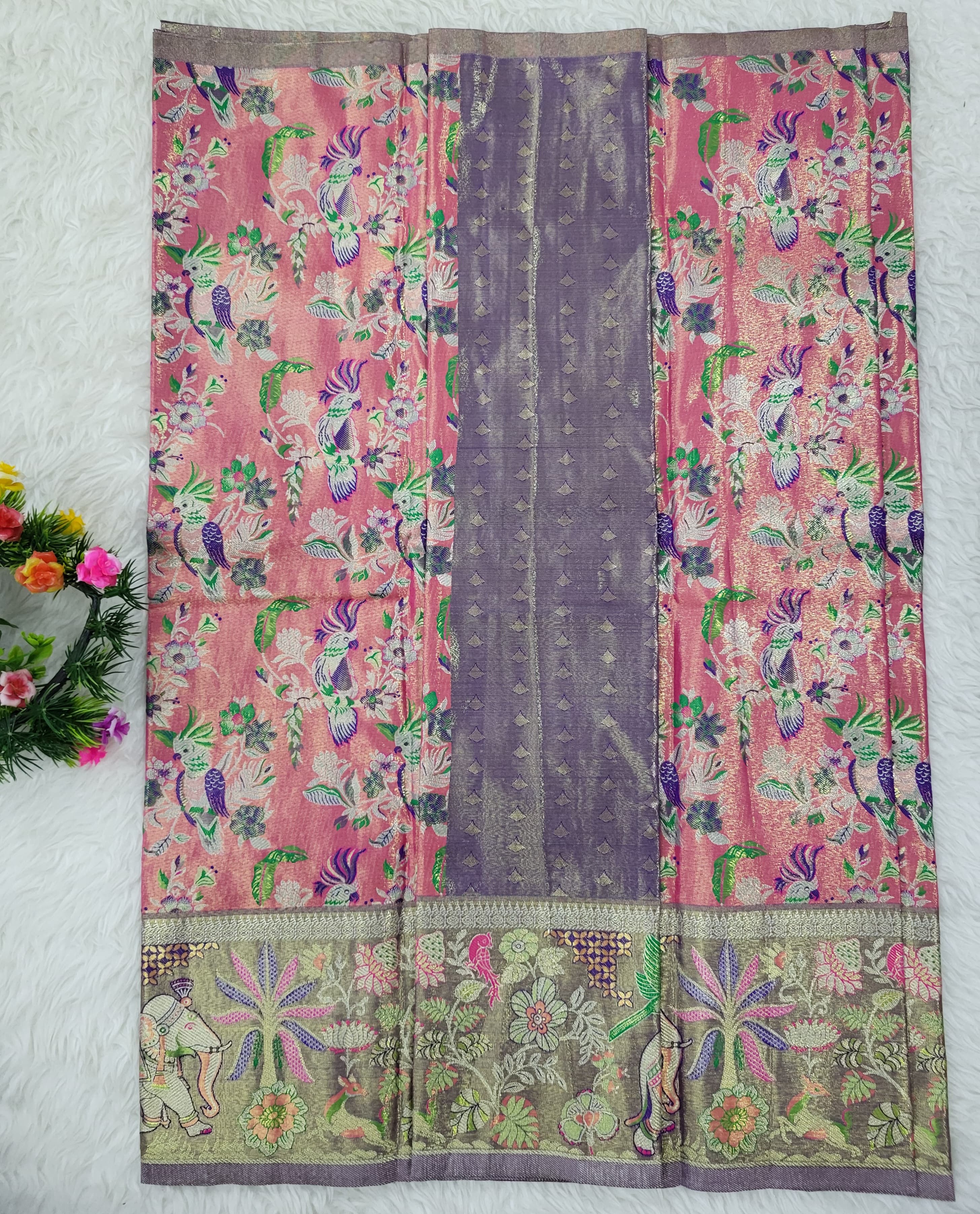 (2–5 Years) Lehenga -  Unstitched (Blouse + Material)