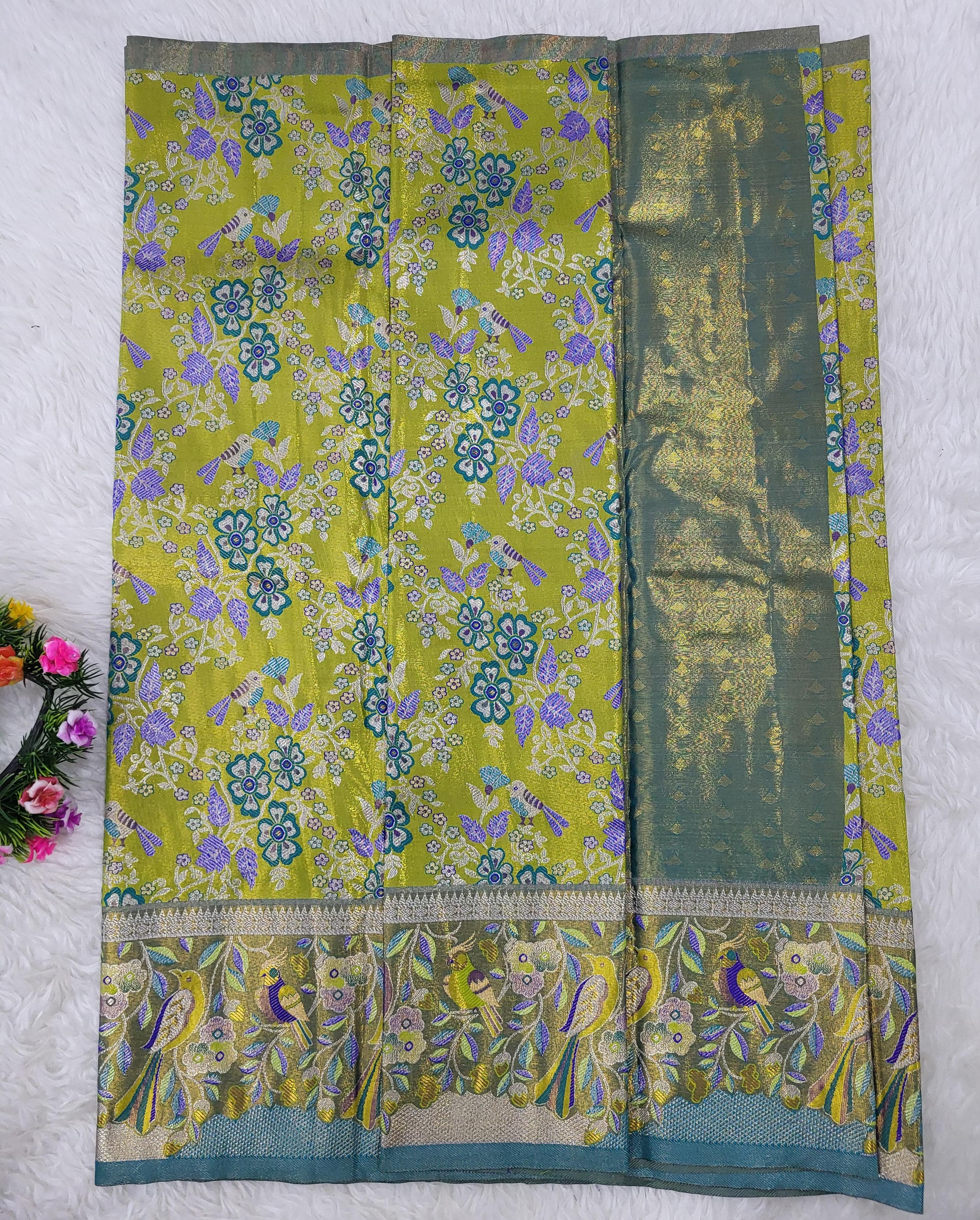(2–5 Years) Lehenga -  Unstitched (Blouse + Material)