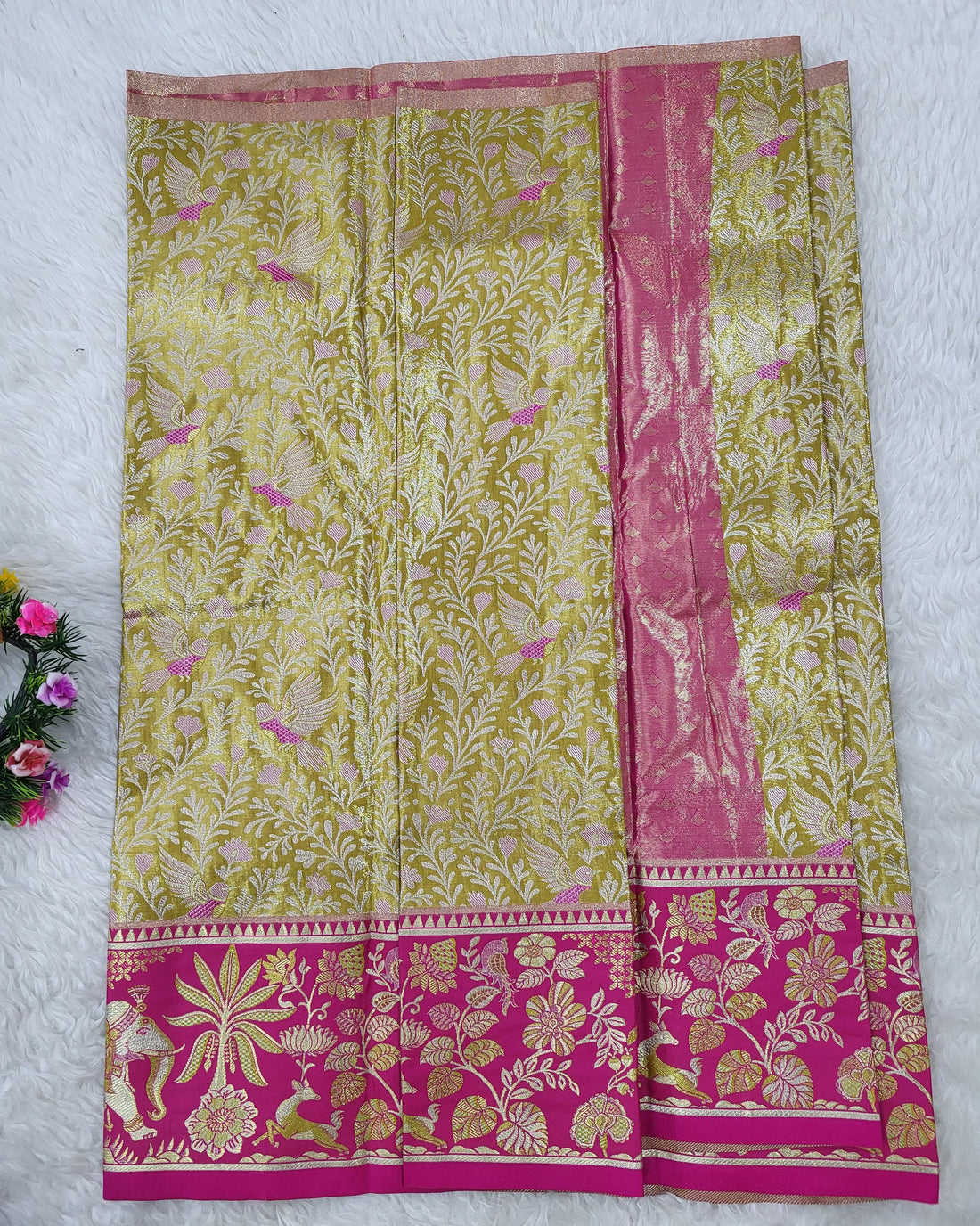 (2–5 Years) Lehenga -  Unstitched (Blouse + Material)