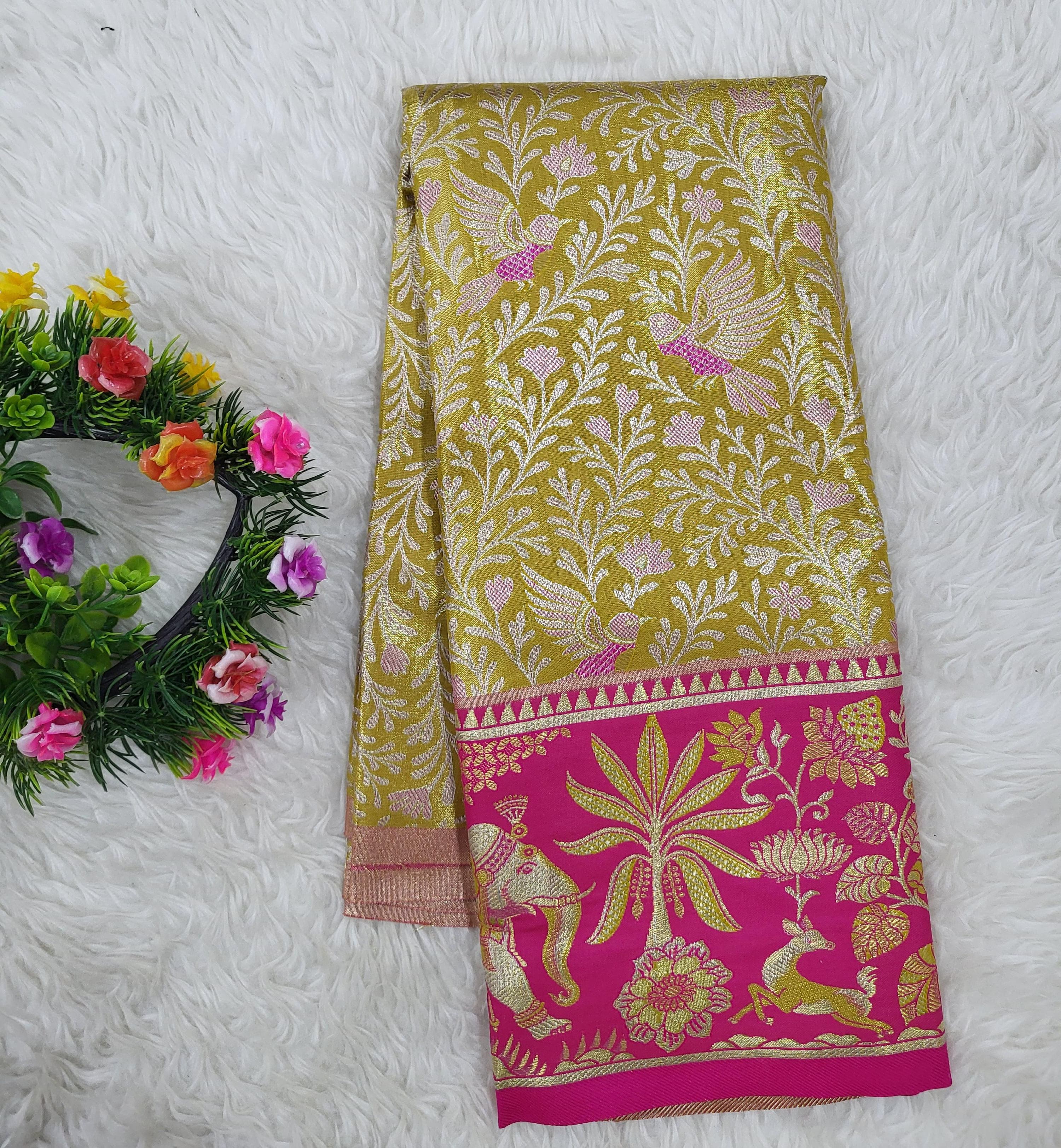 (2–5 Years) Lehenga -  Unstitched (Blouse + Material)