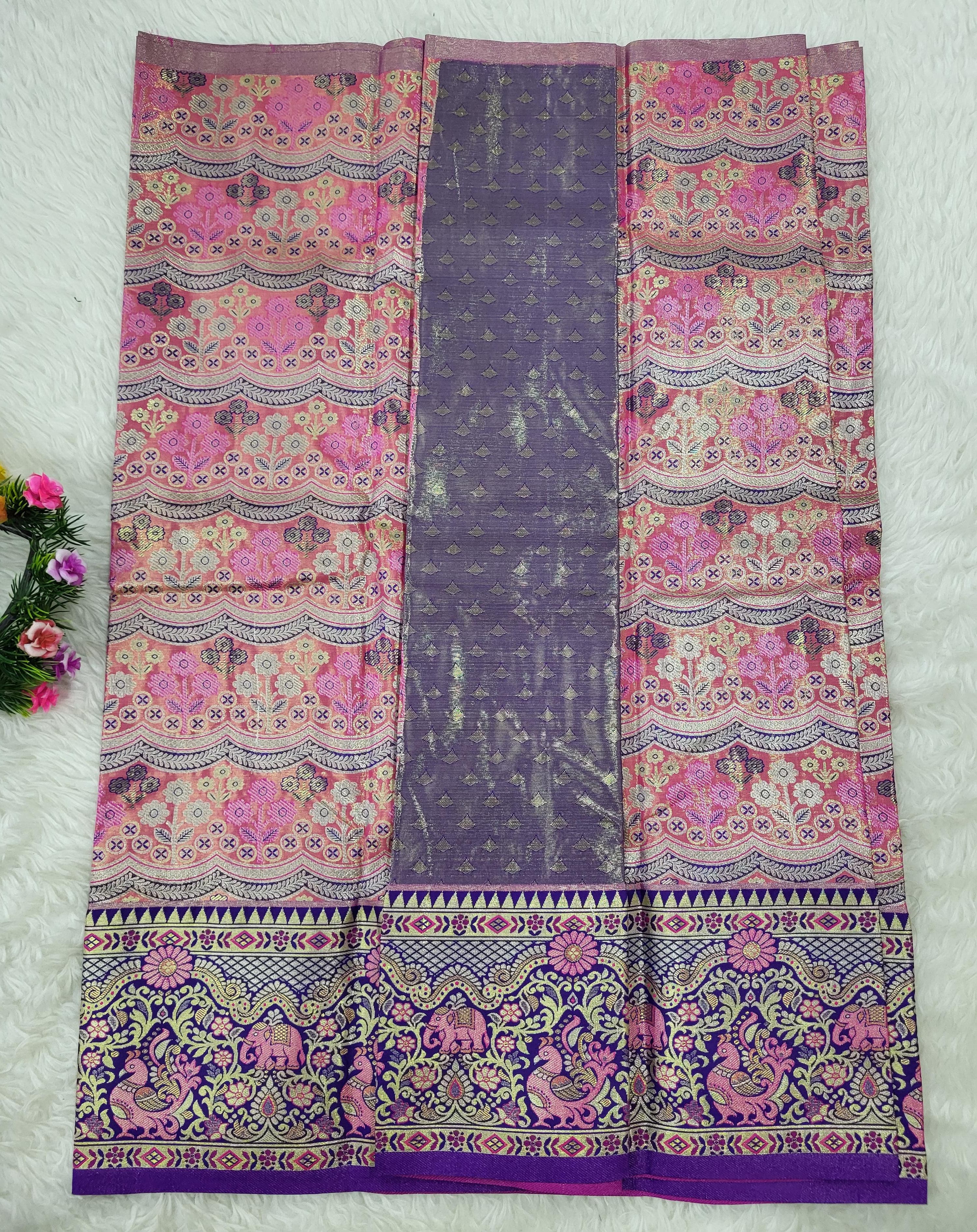 (2–5 Years) Lehenga -  Unstitched (Blouse + Material)