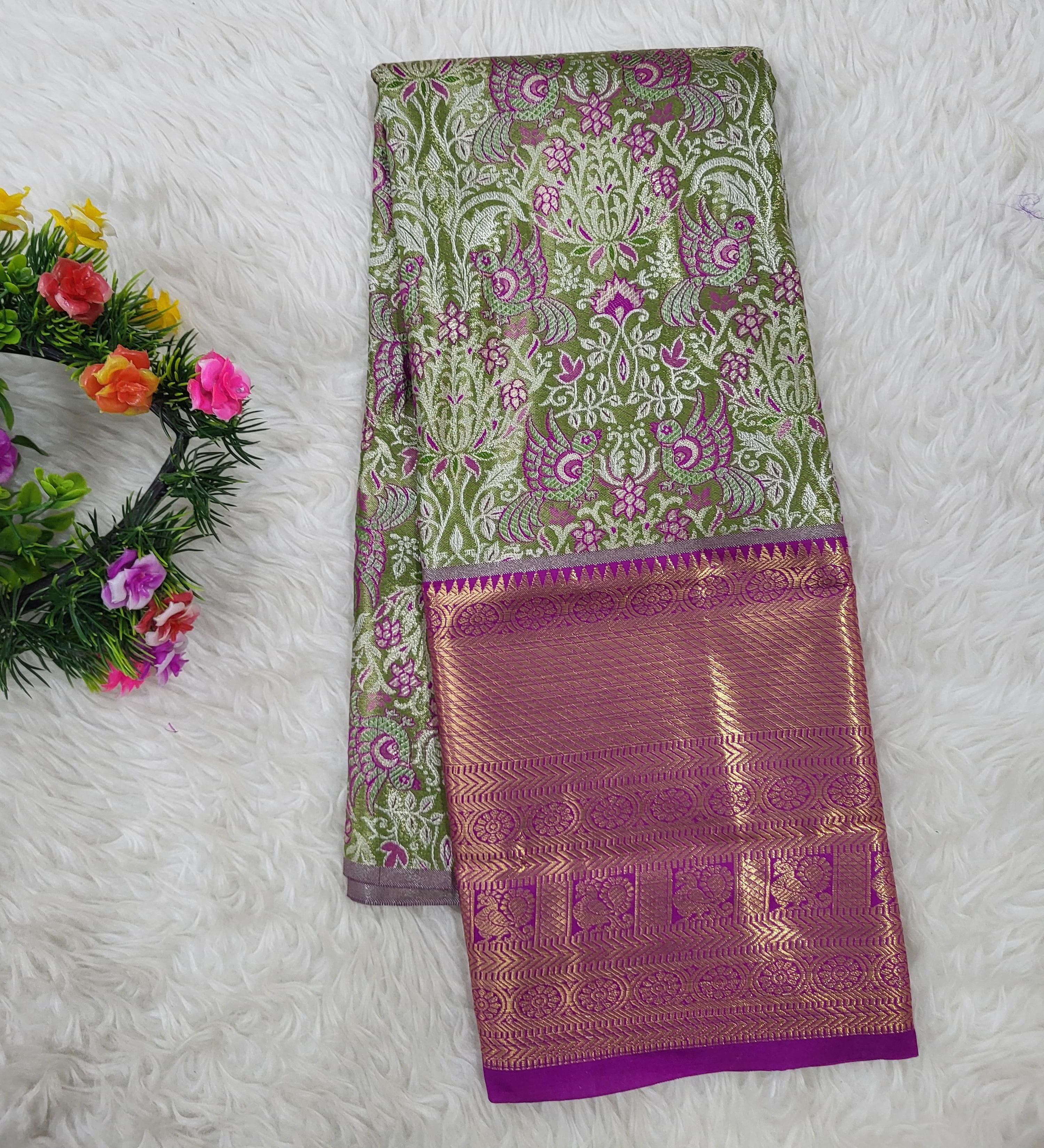 (2–5 Years) Lehenga -  Unstitched (Blouse + Material)