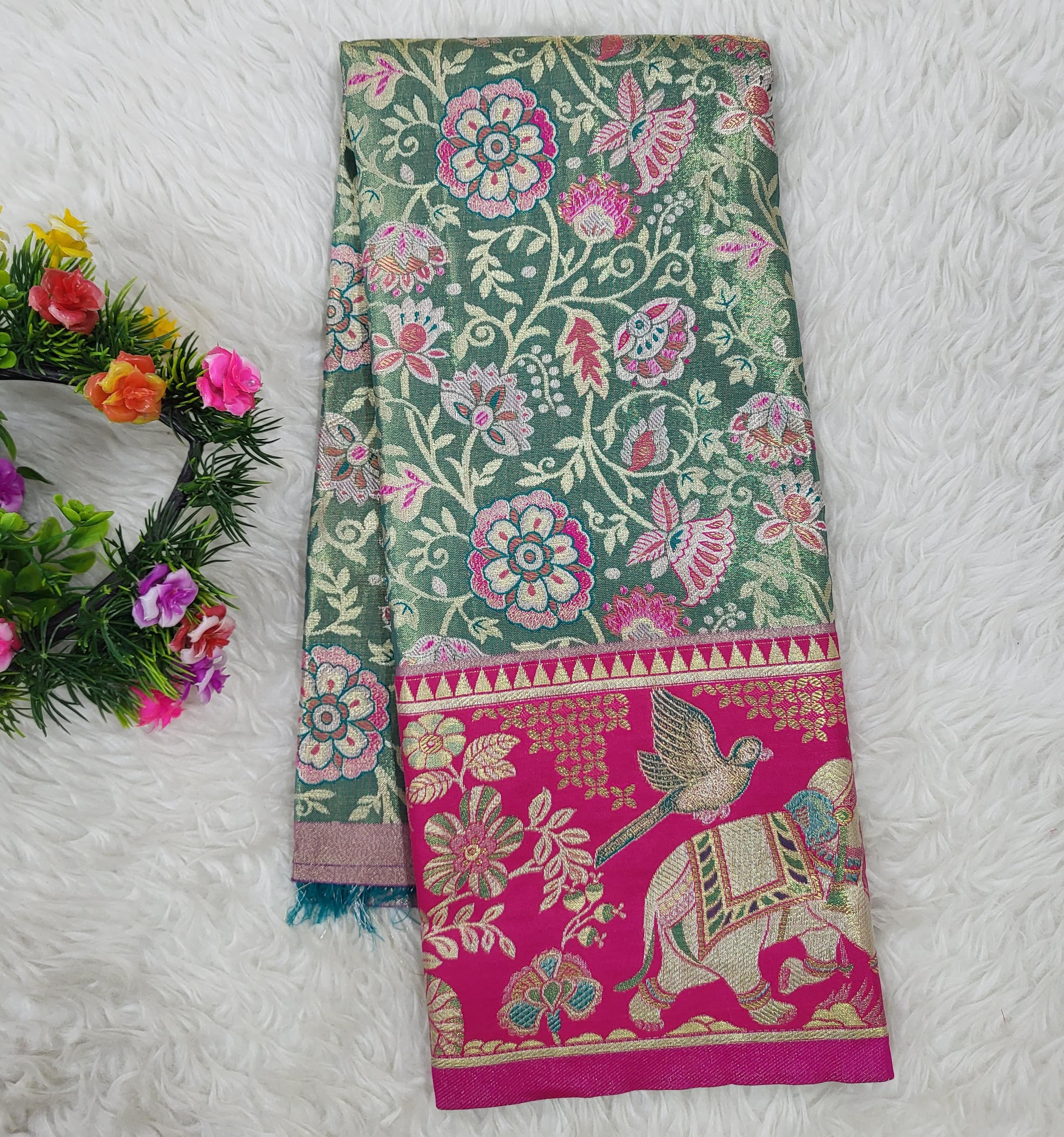 (2–5 Years) Lehenga -  Unstitched (Blouse + Material)
