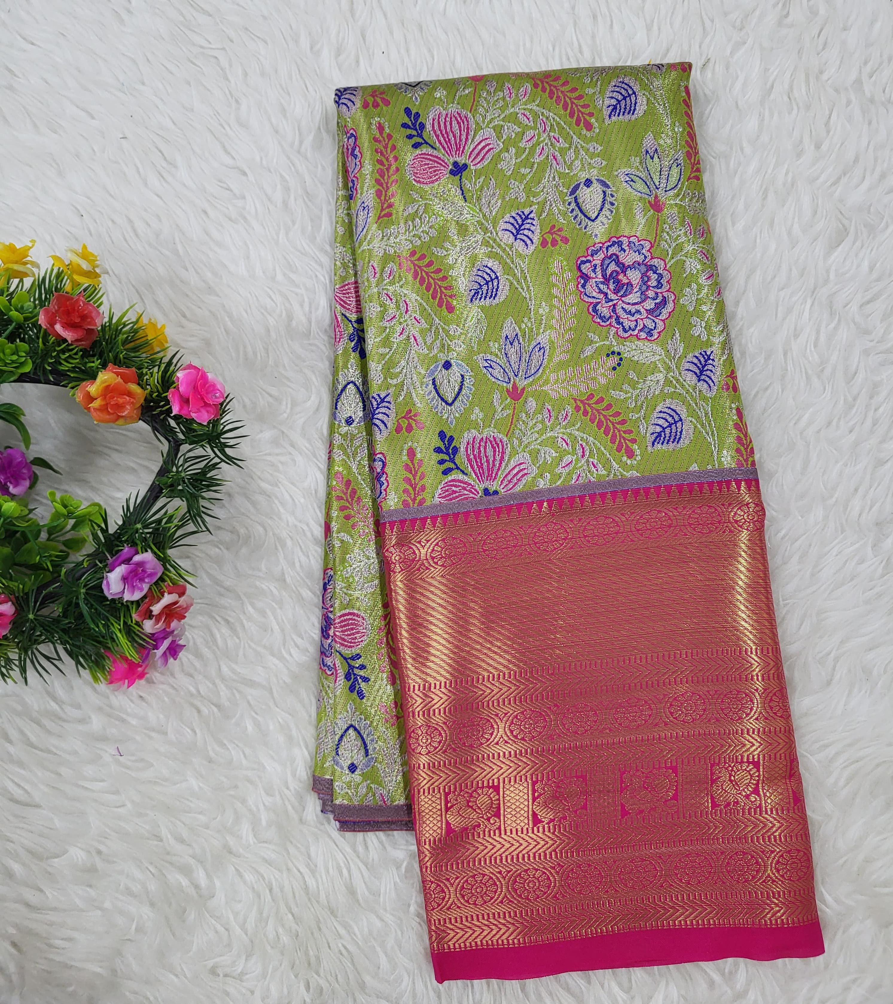 (2–5 Years) Lehenga -  Unstitched (Blouse + Material)