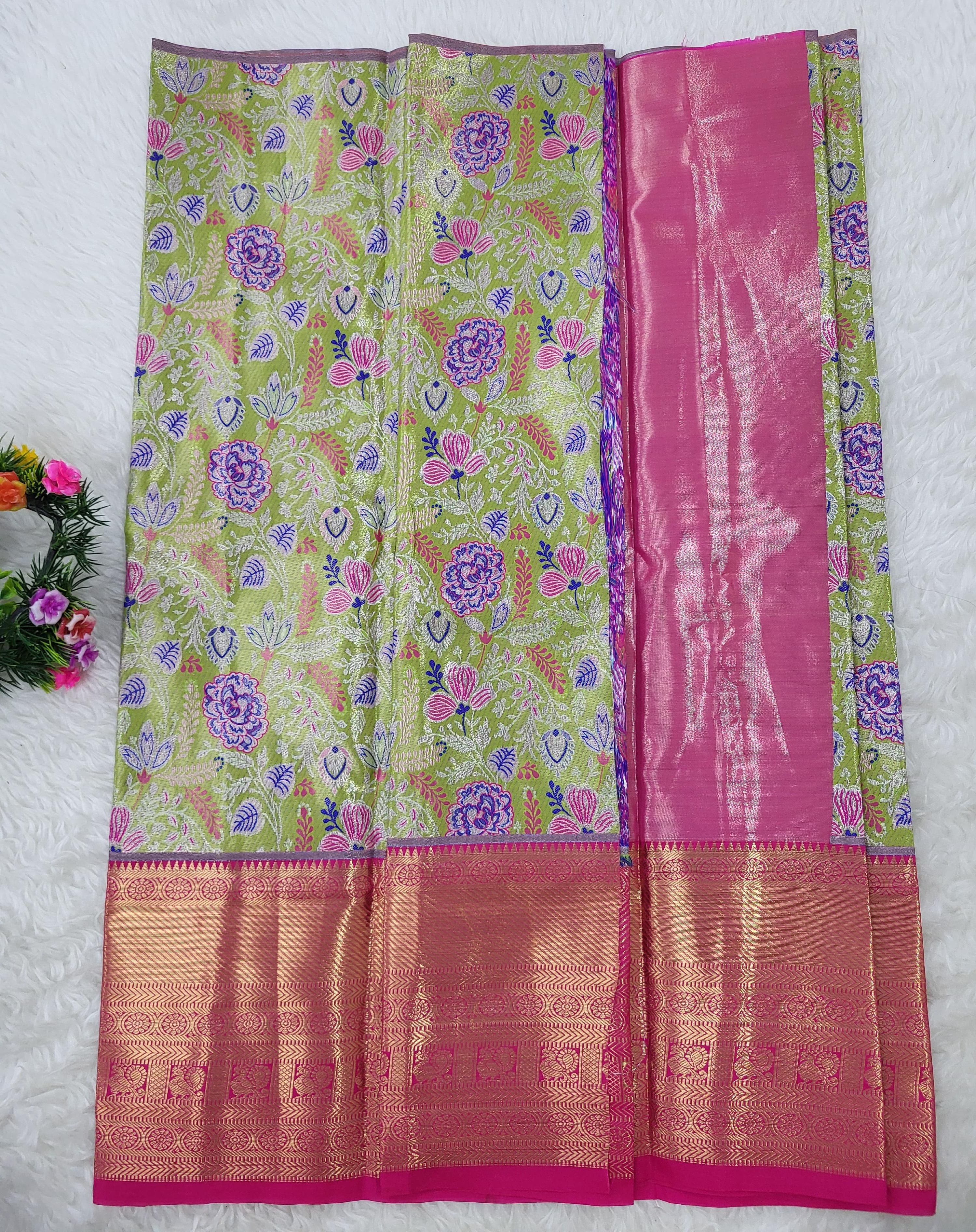 (2–5 Years) Lehenga -  Unstitched (Blouse + Material)