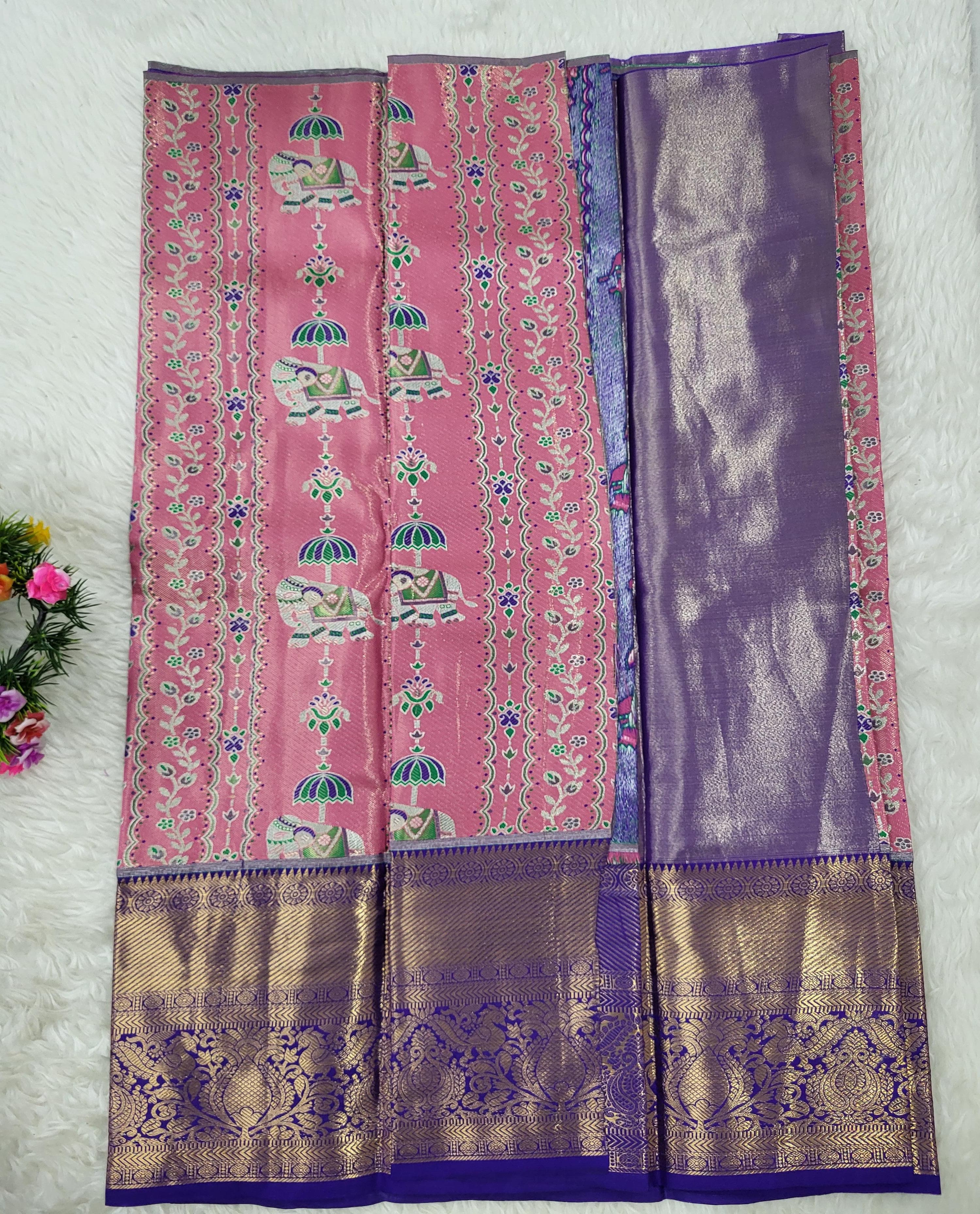 (2–5 Years) Lehenga -  Unstitched (Blouse + Material)