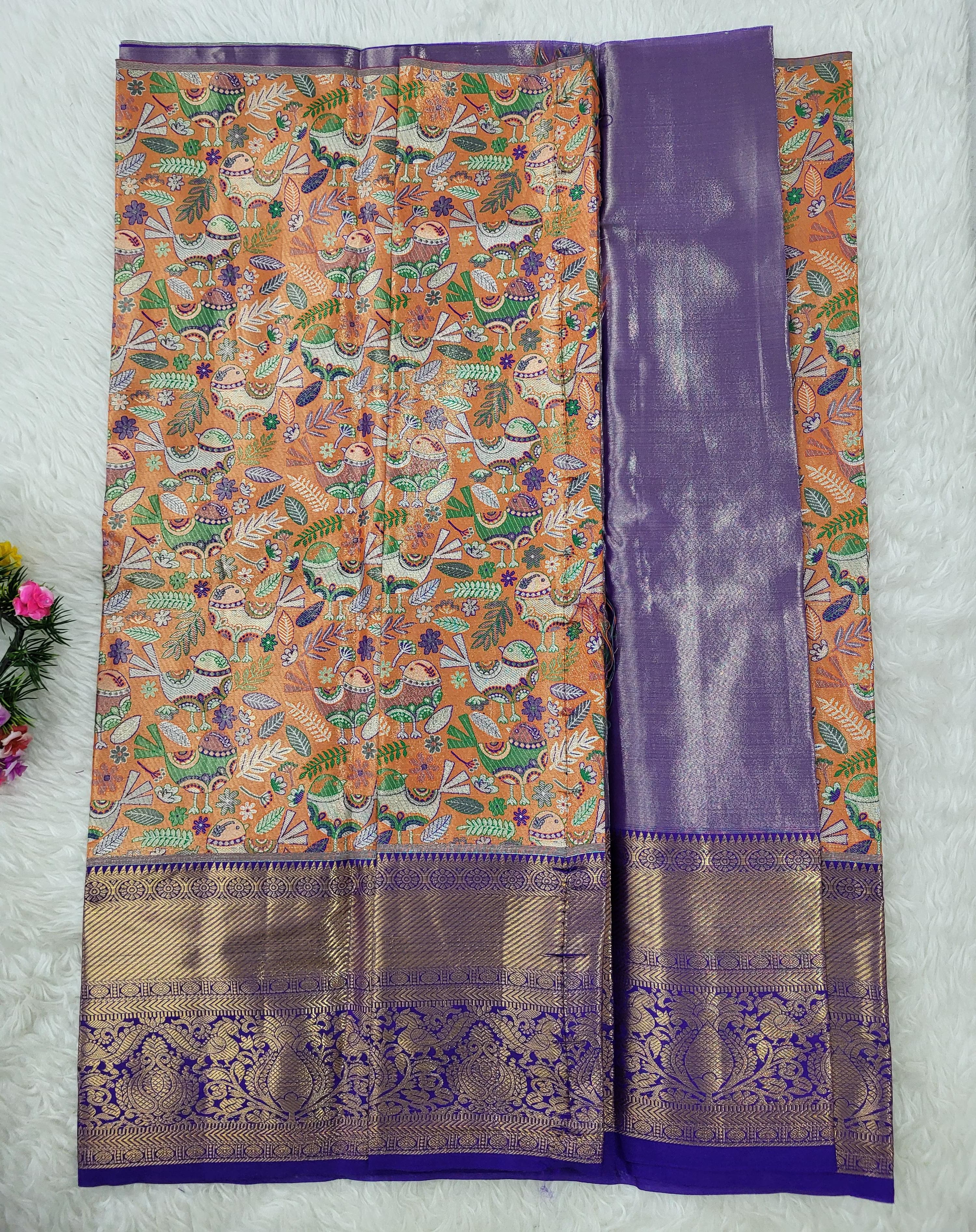 (2–5 Years) Lehenga -  Unstitched (Blouse + Material)