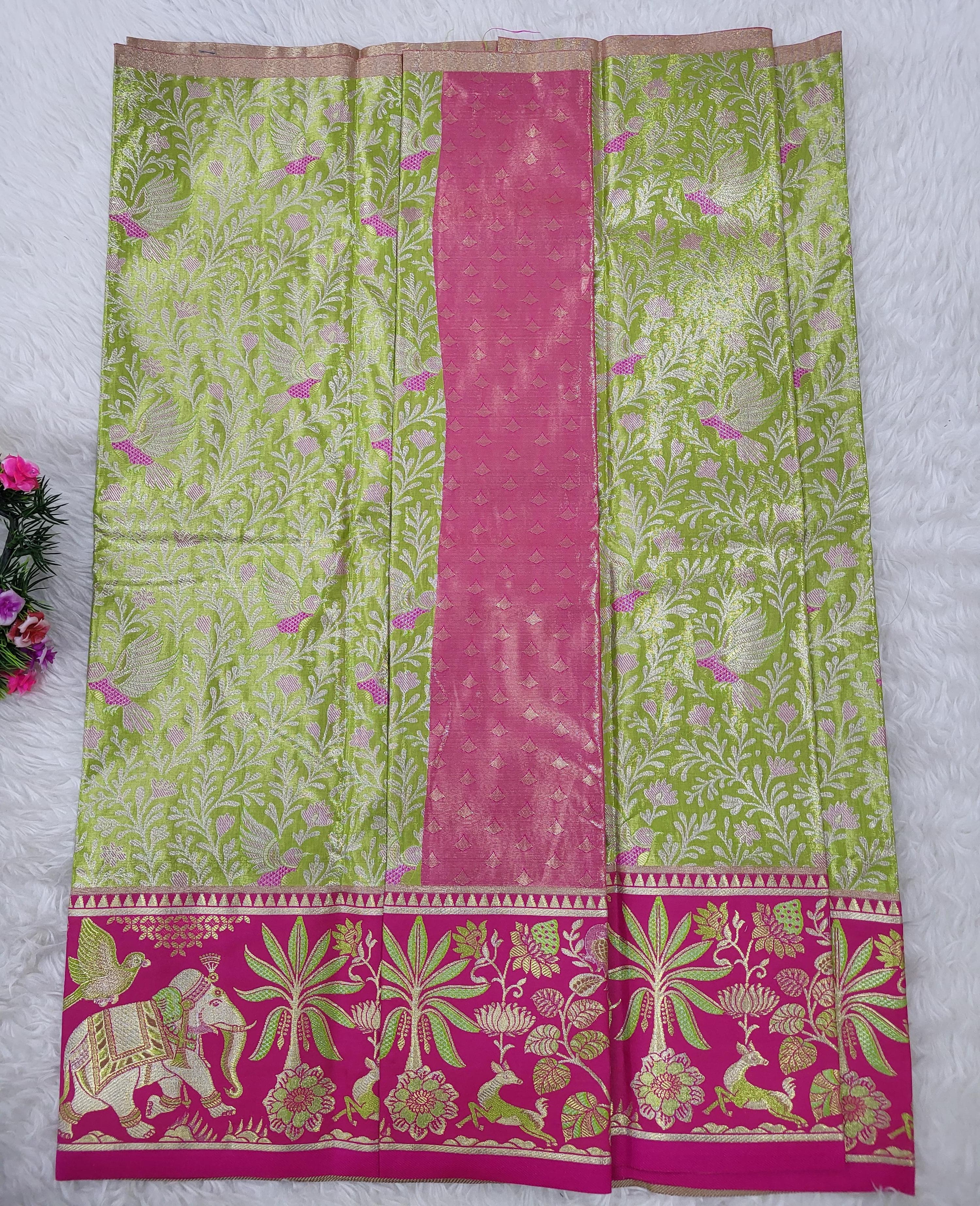 (2–5 Years) Lehenga -  Unstitched (Blouse + Material)