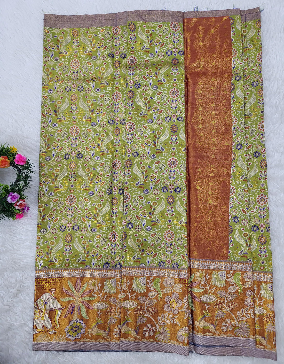 (2–5 Years) Lehenga -  Unstitched (Blouse + Material)