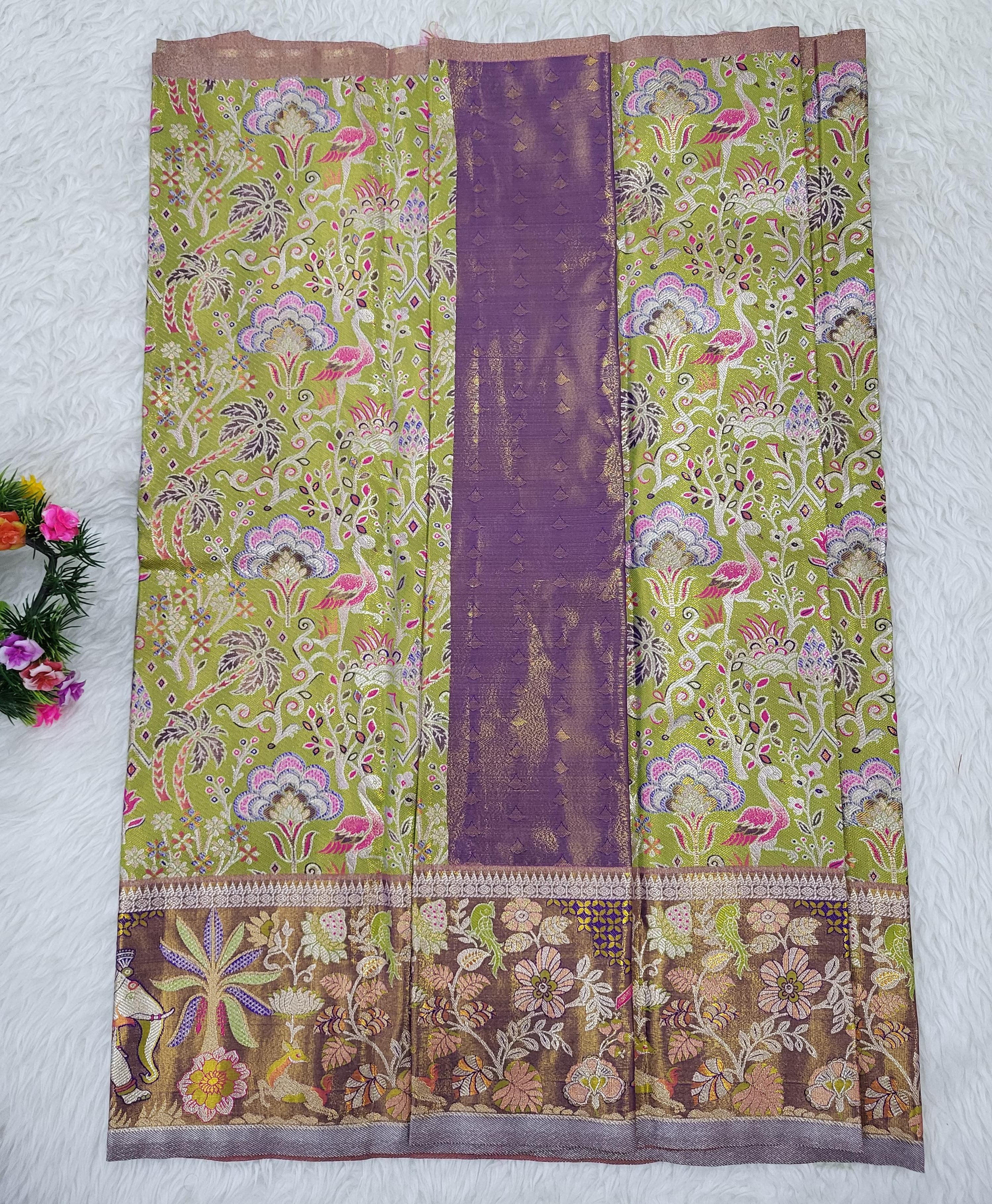 (2–5 Years) Lehenga -  Unstitched (Blouse + Material)