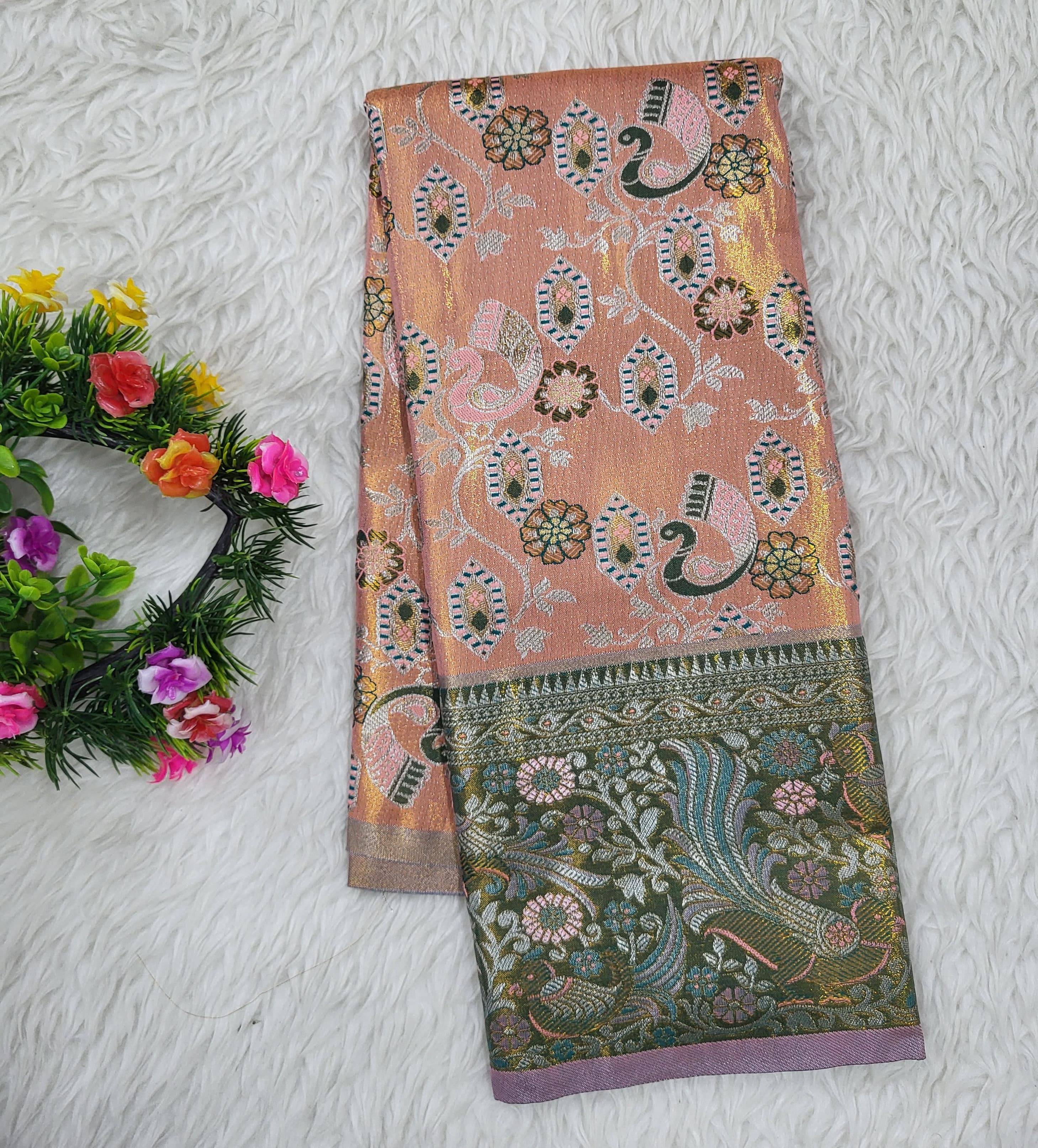 (2–5 Years) Lehenga -  Unstitched (Blouse + Material)