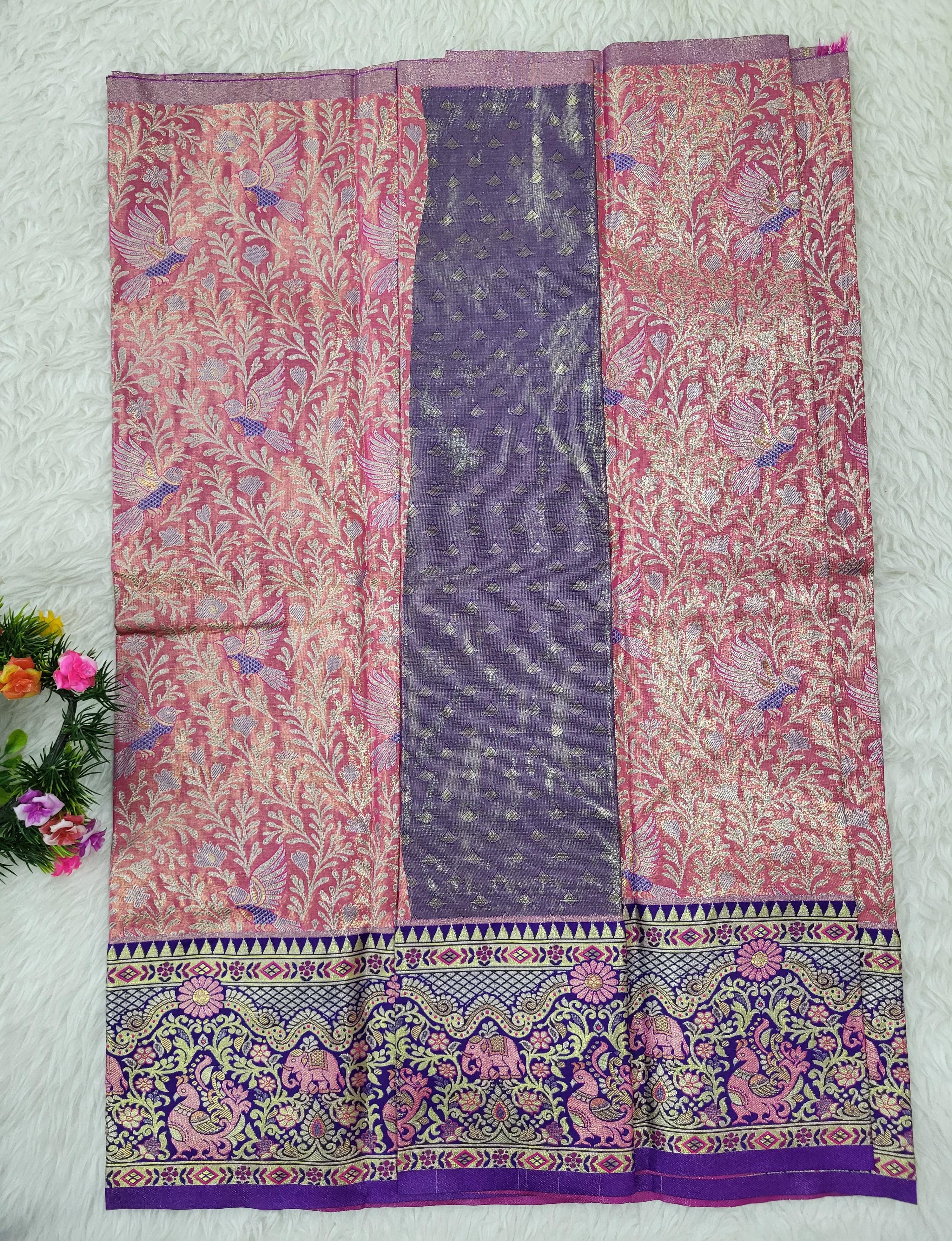 (2–5 Years) Lehenga -  Unstitched (Blouse + Material)