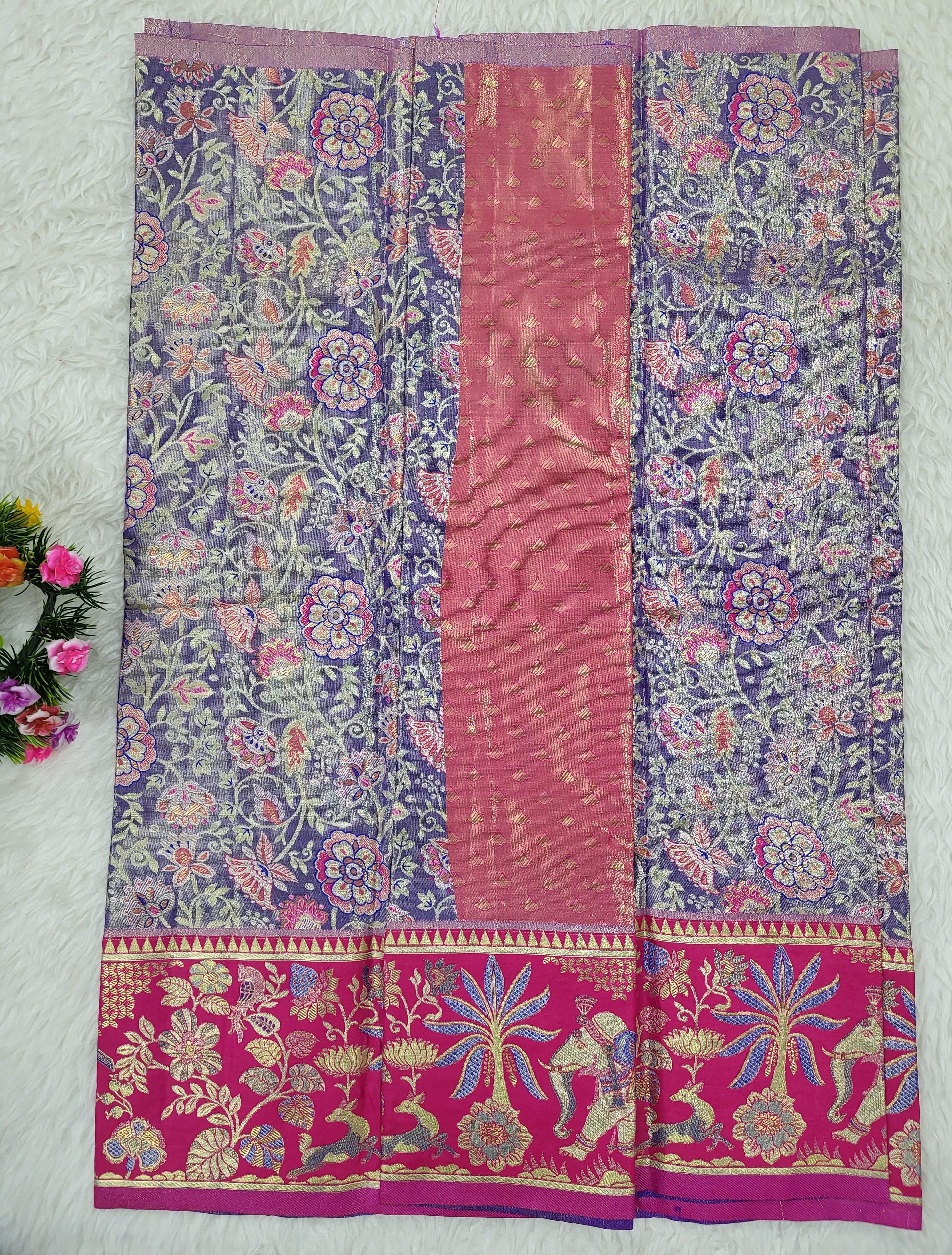 (2–5 Years) Lehenga -  Unstitched (Blouse + Material)