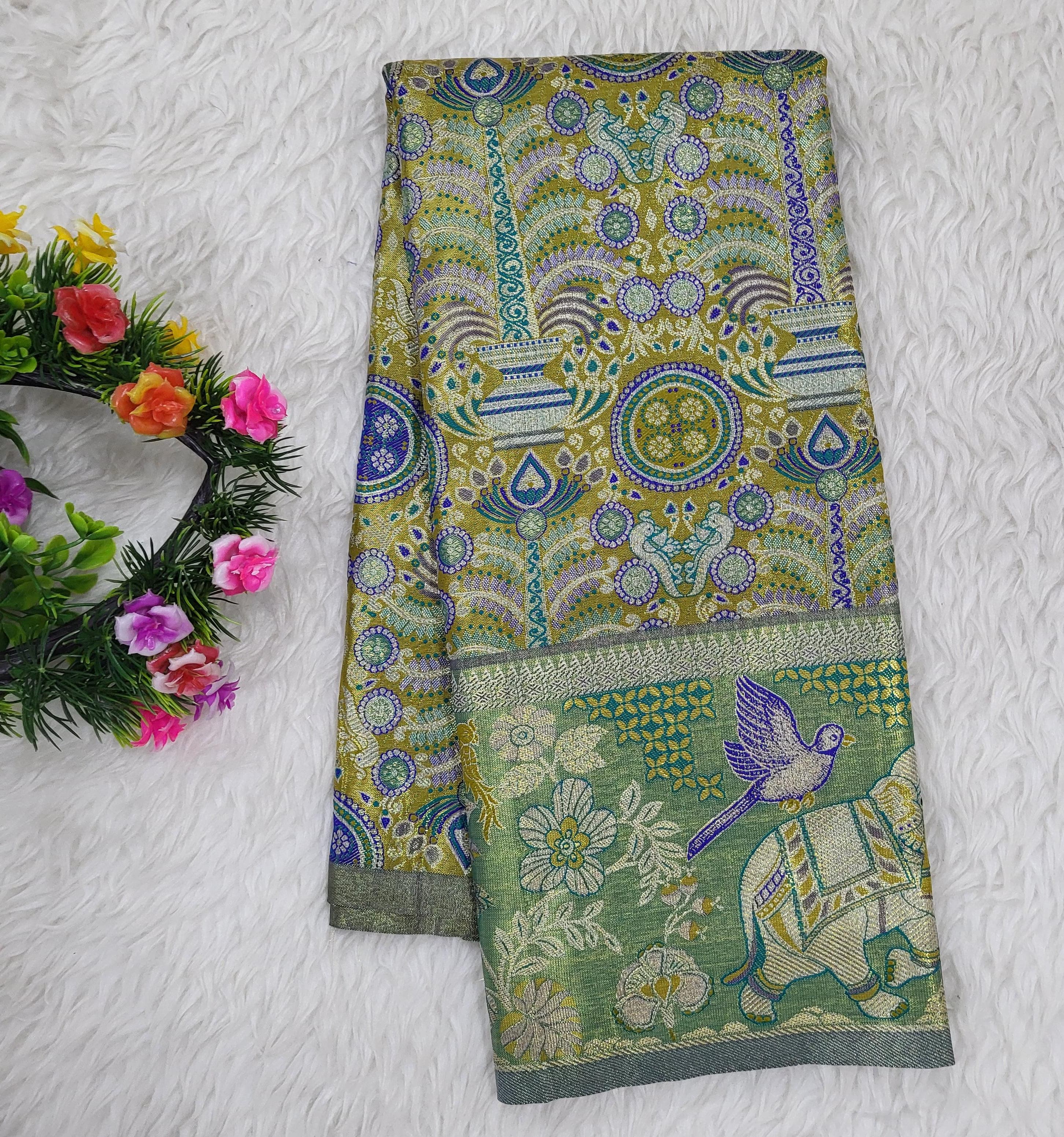 (2–5 Years) Lehenga -  Unstitched (Blouse + Material)