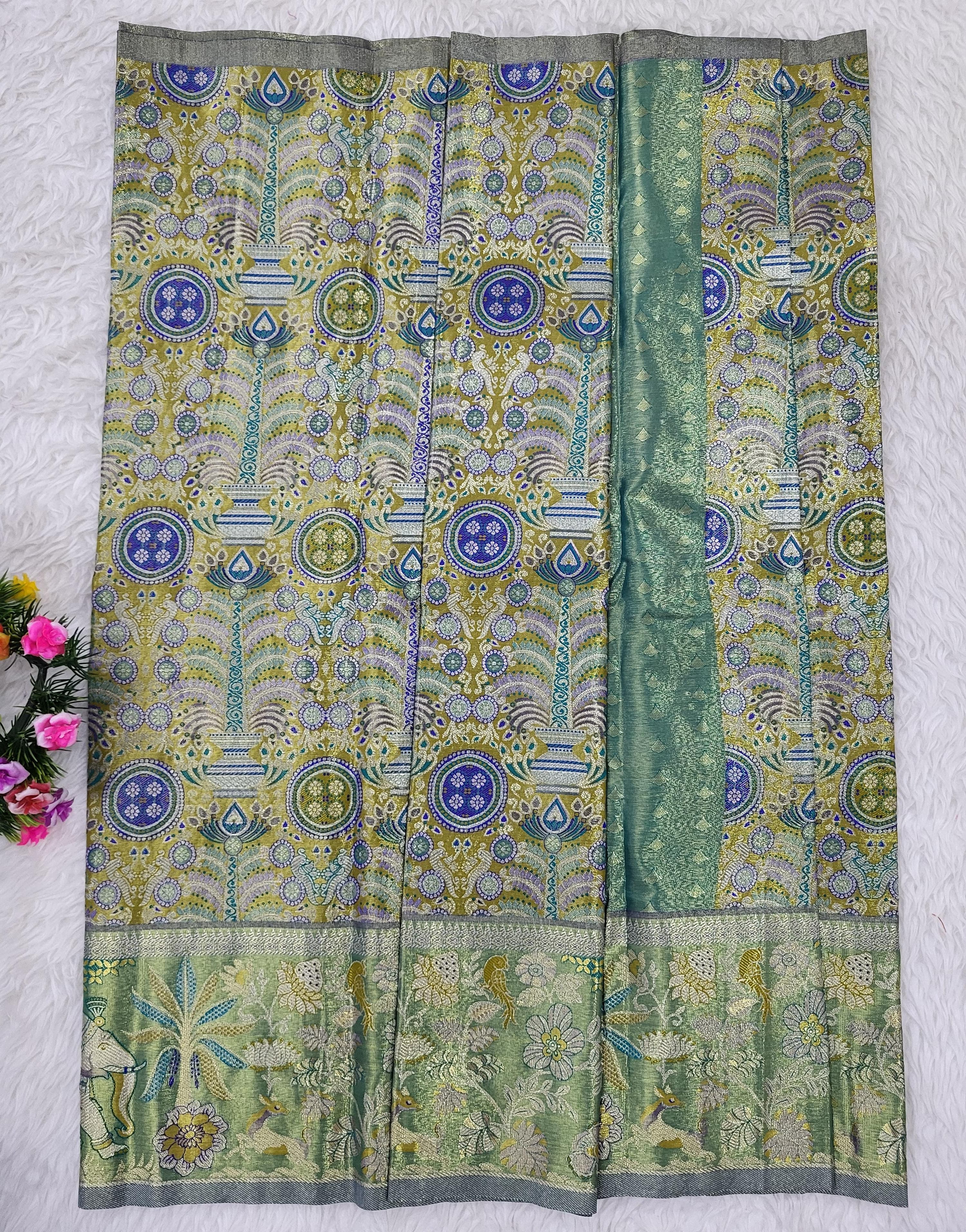 (2–5 Years) Lehenga -  Unstitched (Blouse + Material)