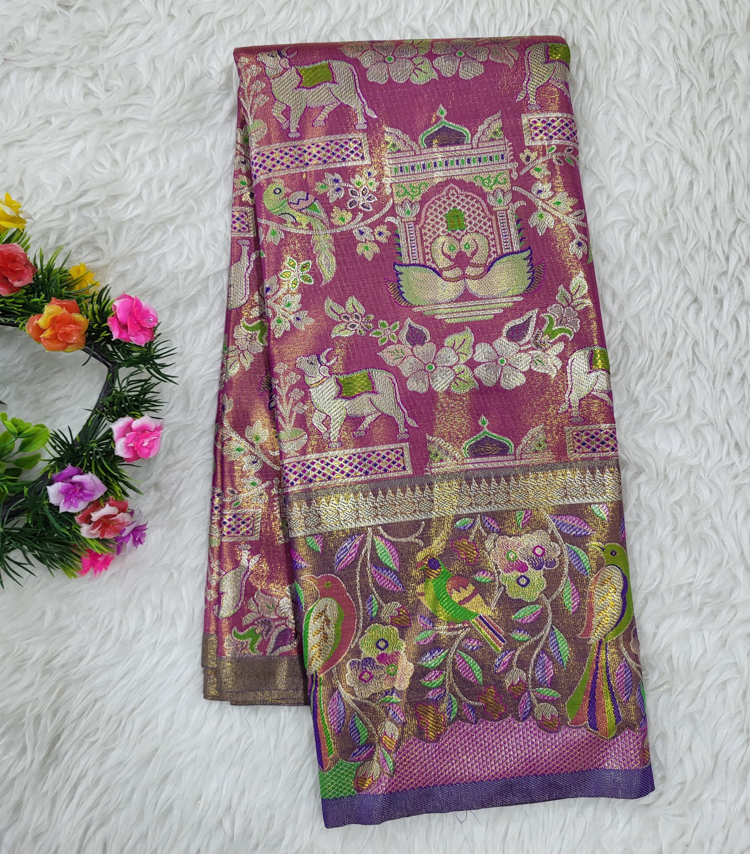 (2–5 Years) Lehenga -  Unstitched (Blouse + Material)