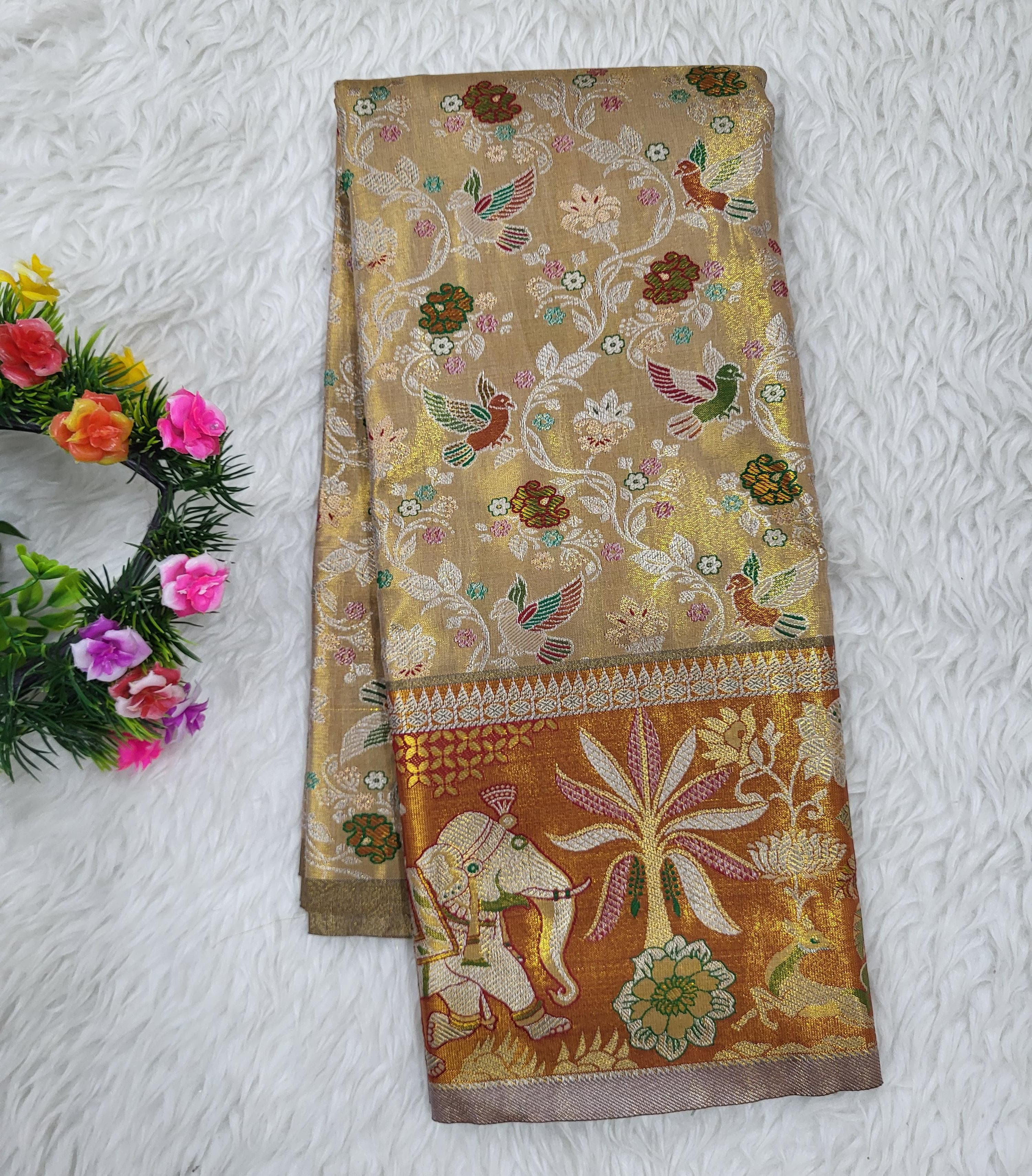 (2–5 Years) Lehenga -  Unstitched (Blouse + Material)