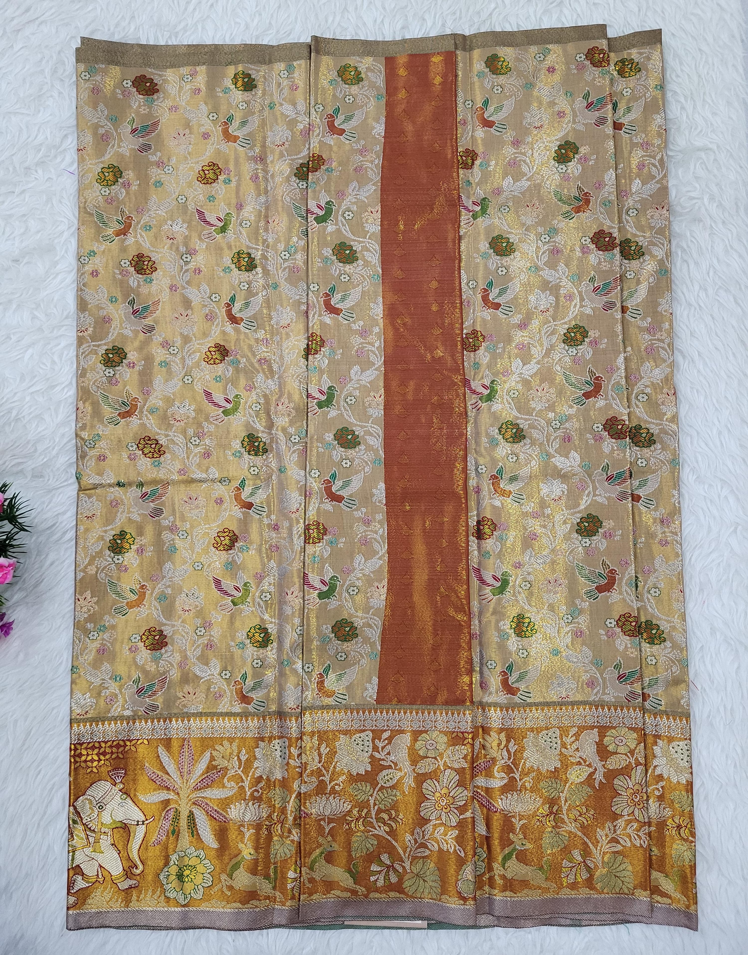 (2–5 Years) Lehenga -  Unstitched (Blouse + Material)