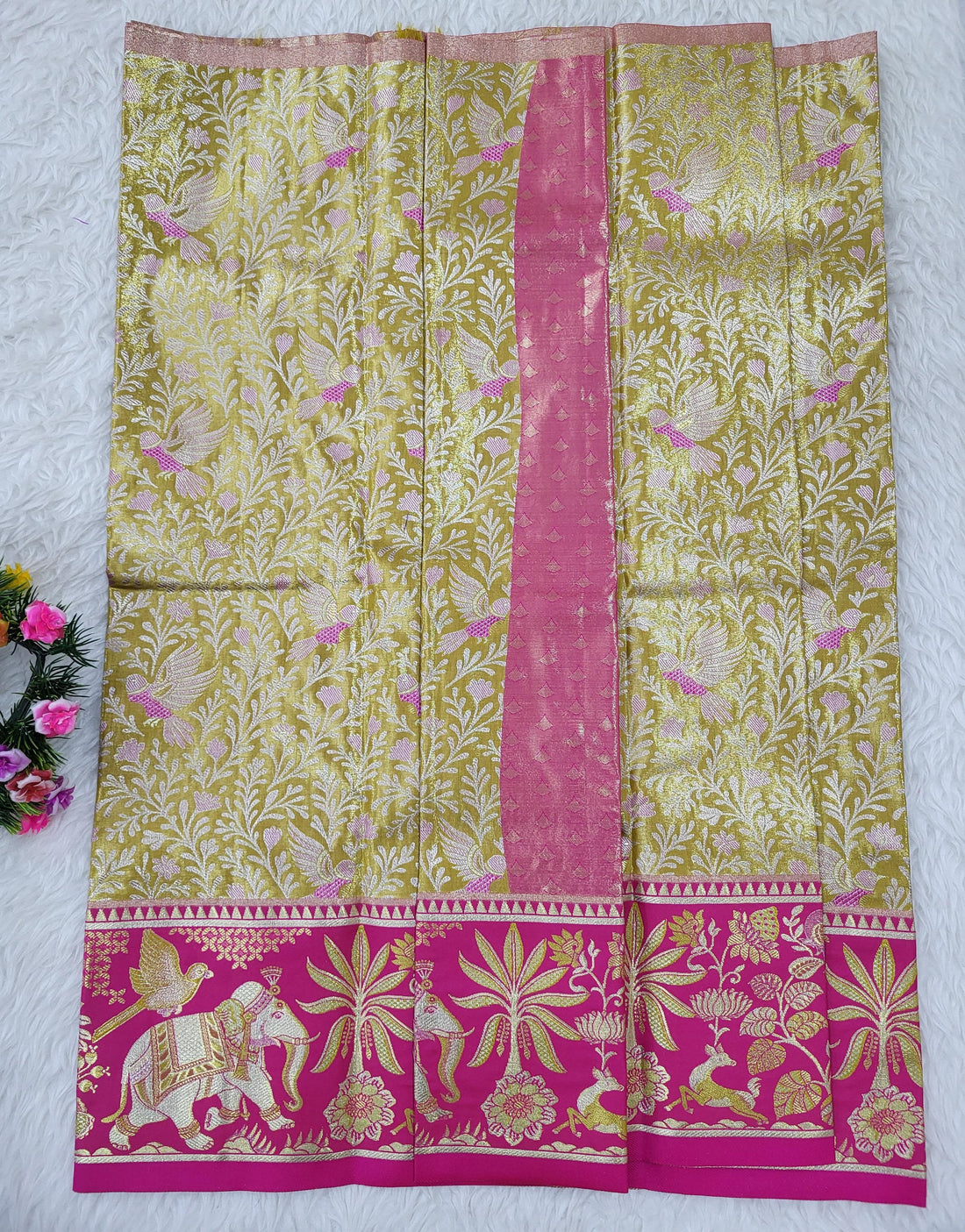 (2–5 Years) Lehenga -  Unstitched (Blouse + Material)