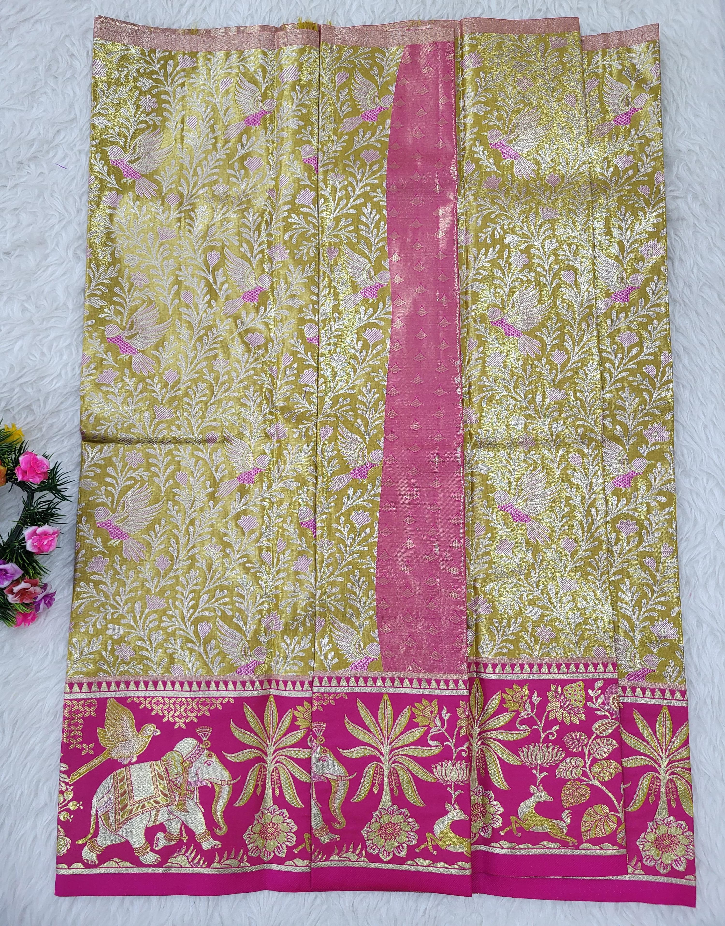 (2–5 Years) Lehenga -  Unstitched (Blouse + Material)