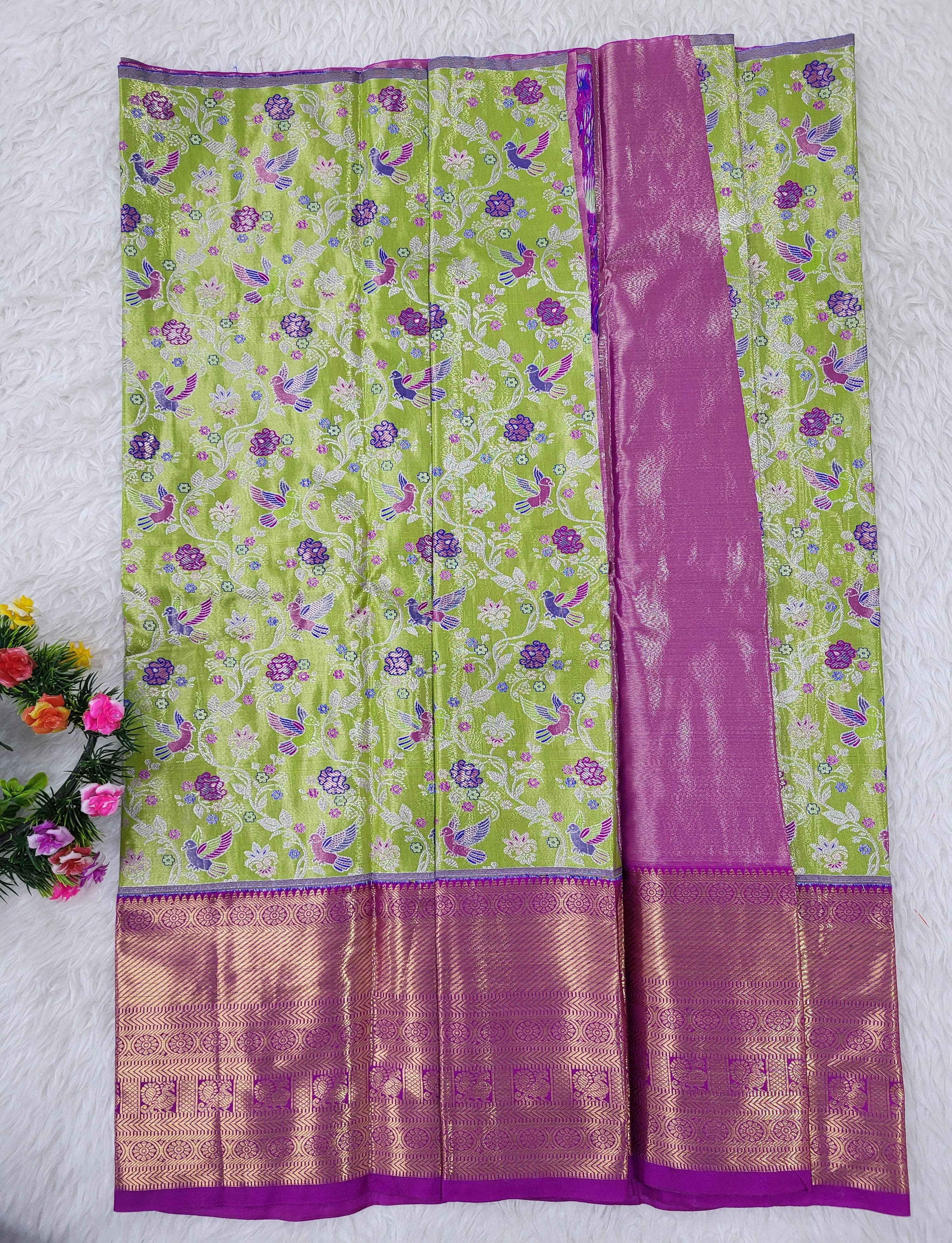 (2–5 Years) Lehenga -  Unstitched (Blouse + Material)