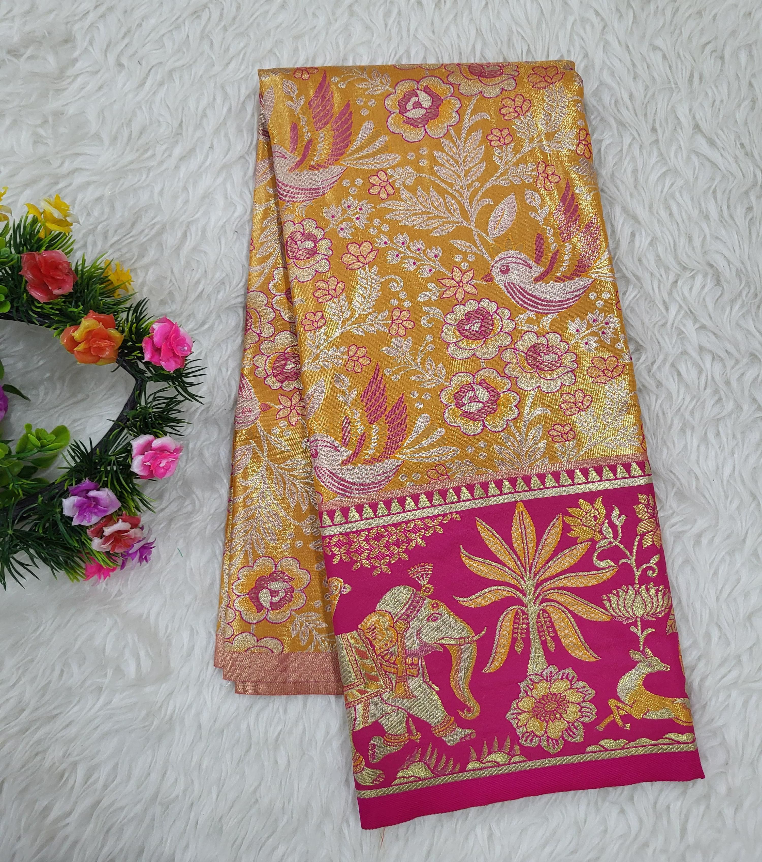 (2–5 Years) Lehenga -  Unstitched (Blouse + Material)