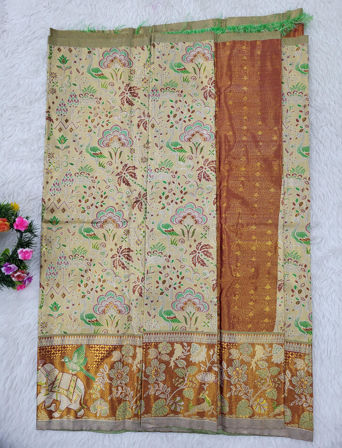 (2–5 Years) Lehenga -  Unstitched (Blouse + Material)