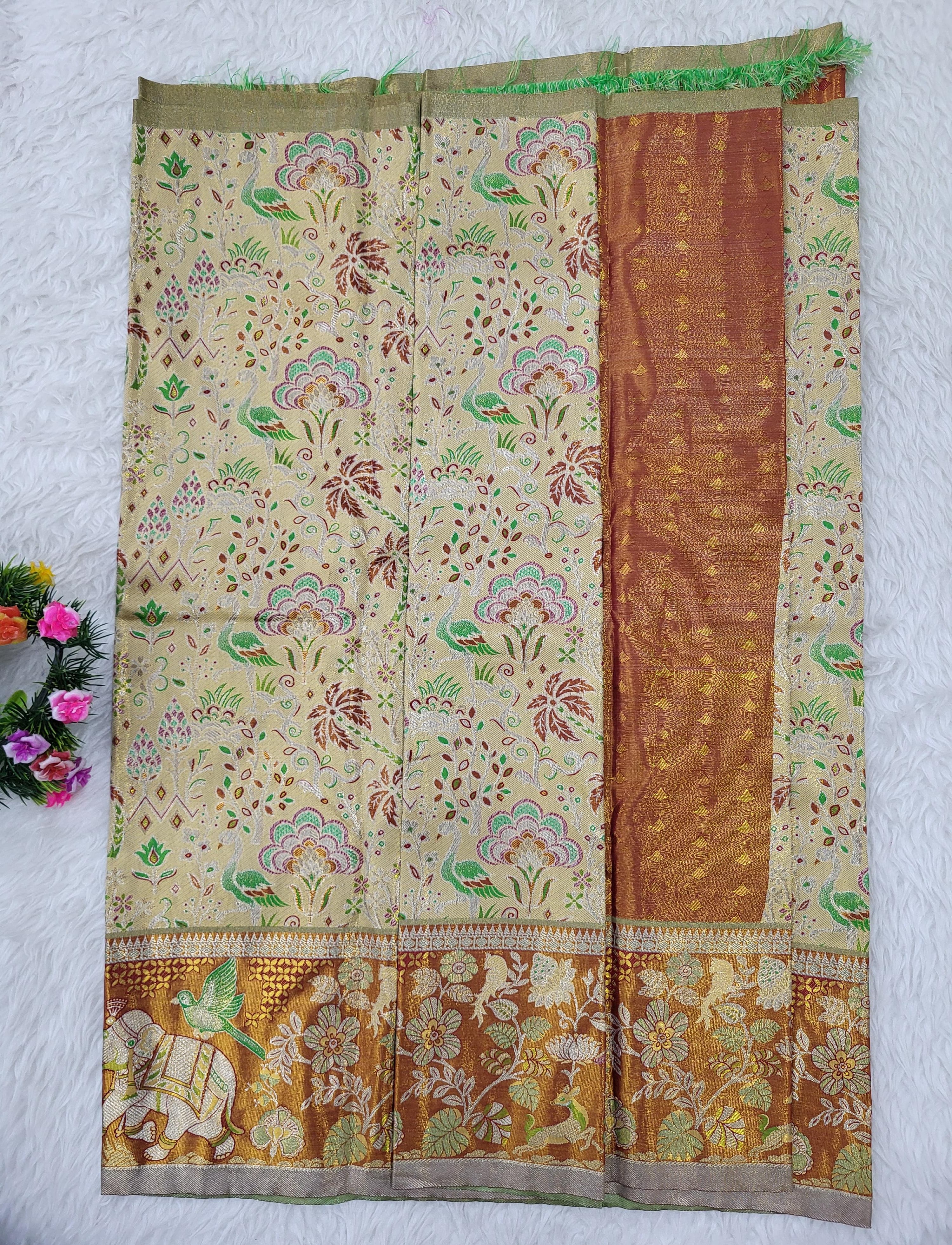 (2–5 Years) Lehenga -  Unstitched (Blouse + Material)