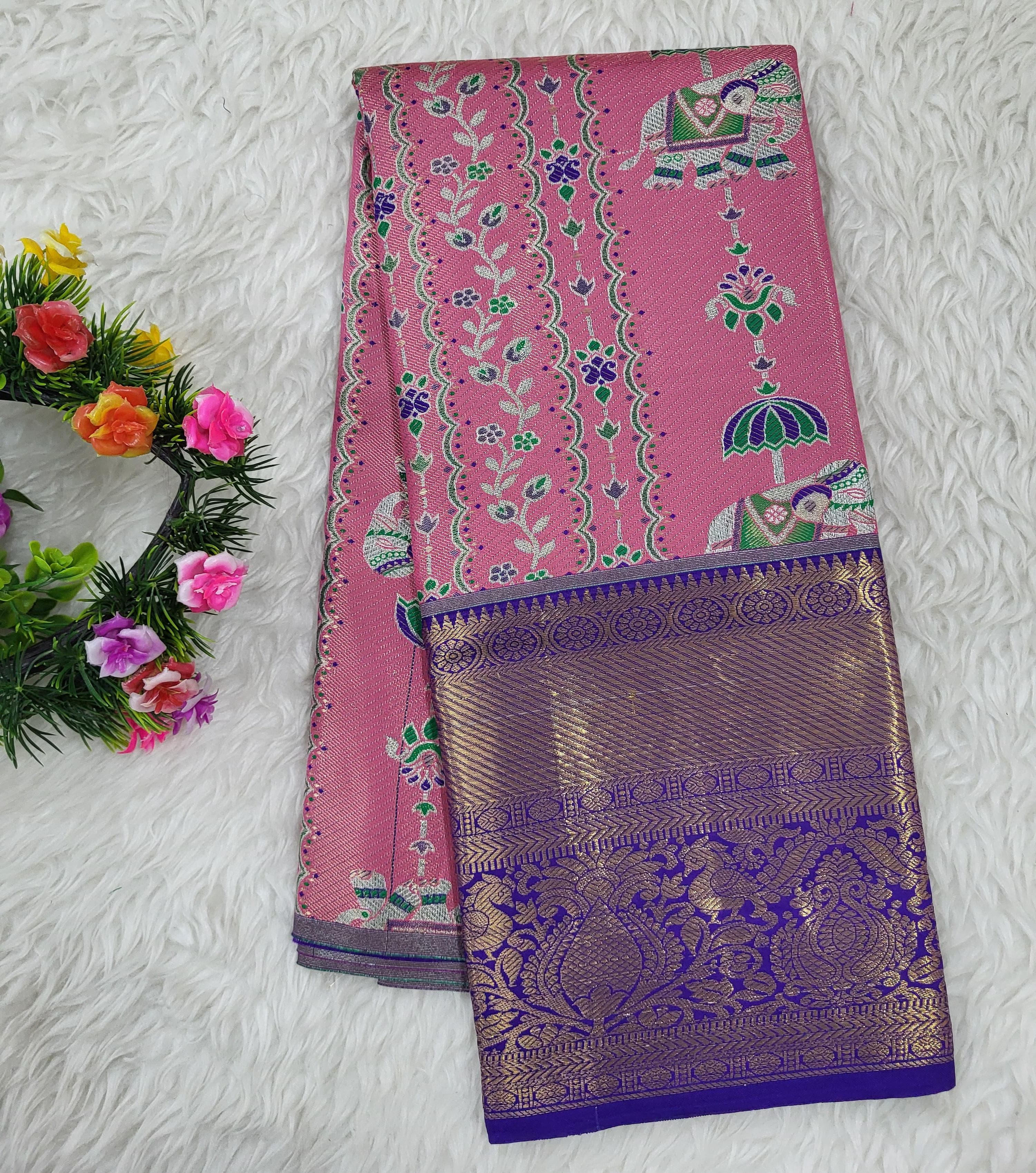 (2–5 Years) Lehenga -  Unstitched (Blouse + Material)