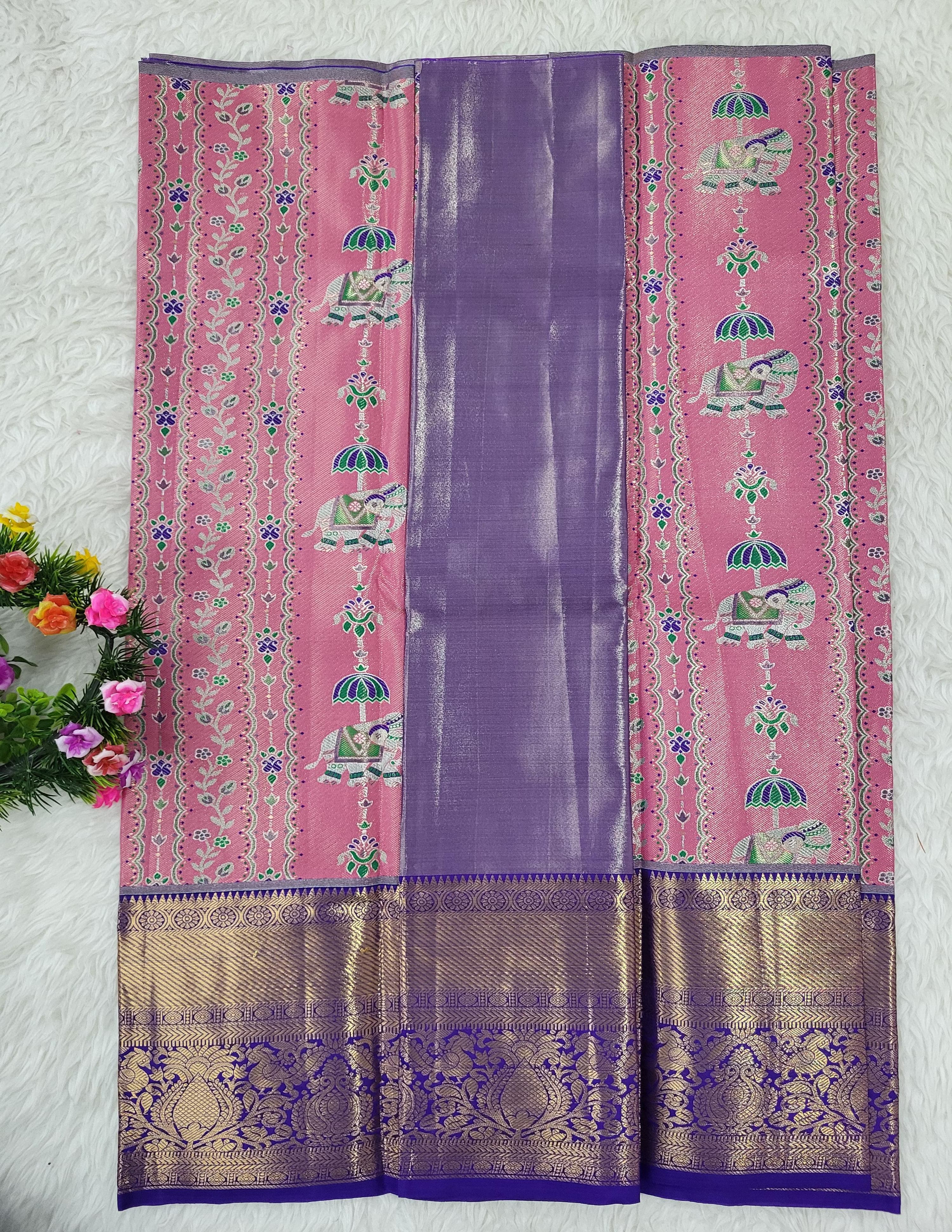 (2–5 Years) Lehenga -  Unstitched (Blouse + Material)