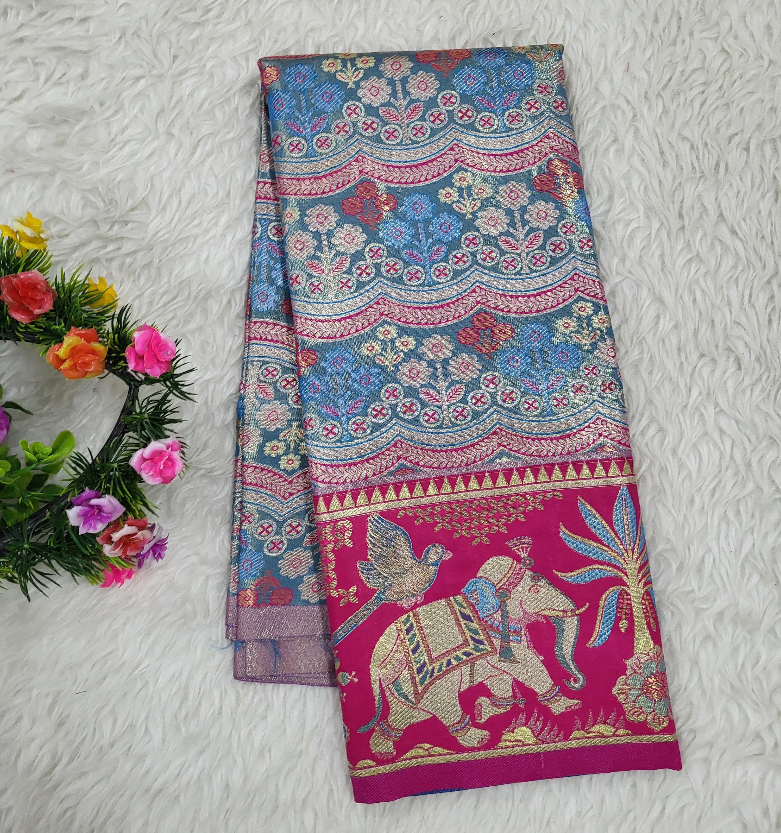 (2–5 Years) Lehenga -  Unstitched (Blouse + Material)