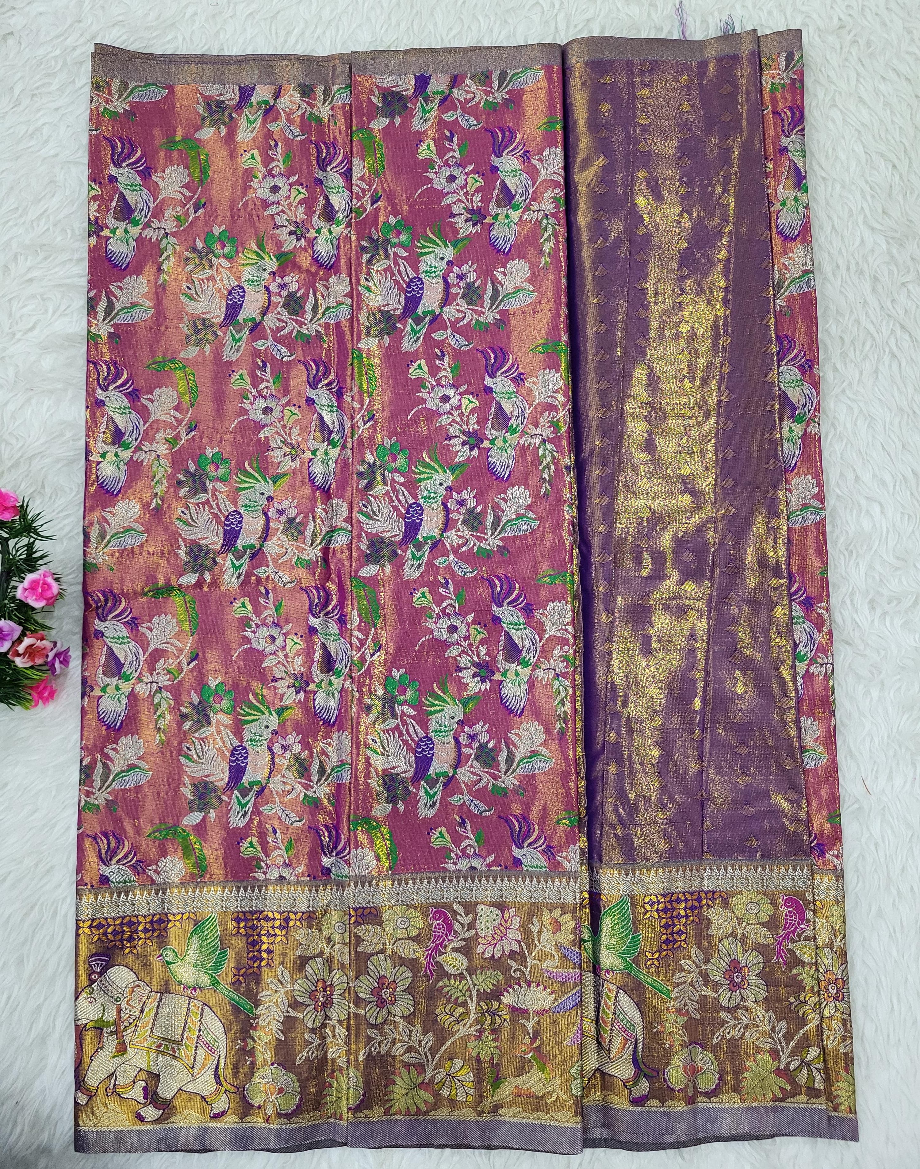 (2–5 Years) Lehenga -  Unstitched (Blouse + Material)