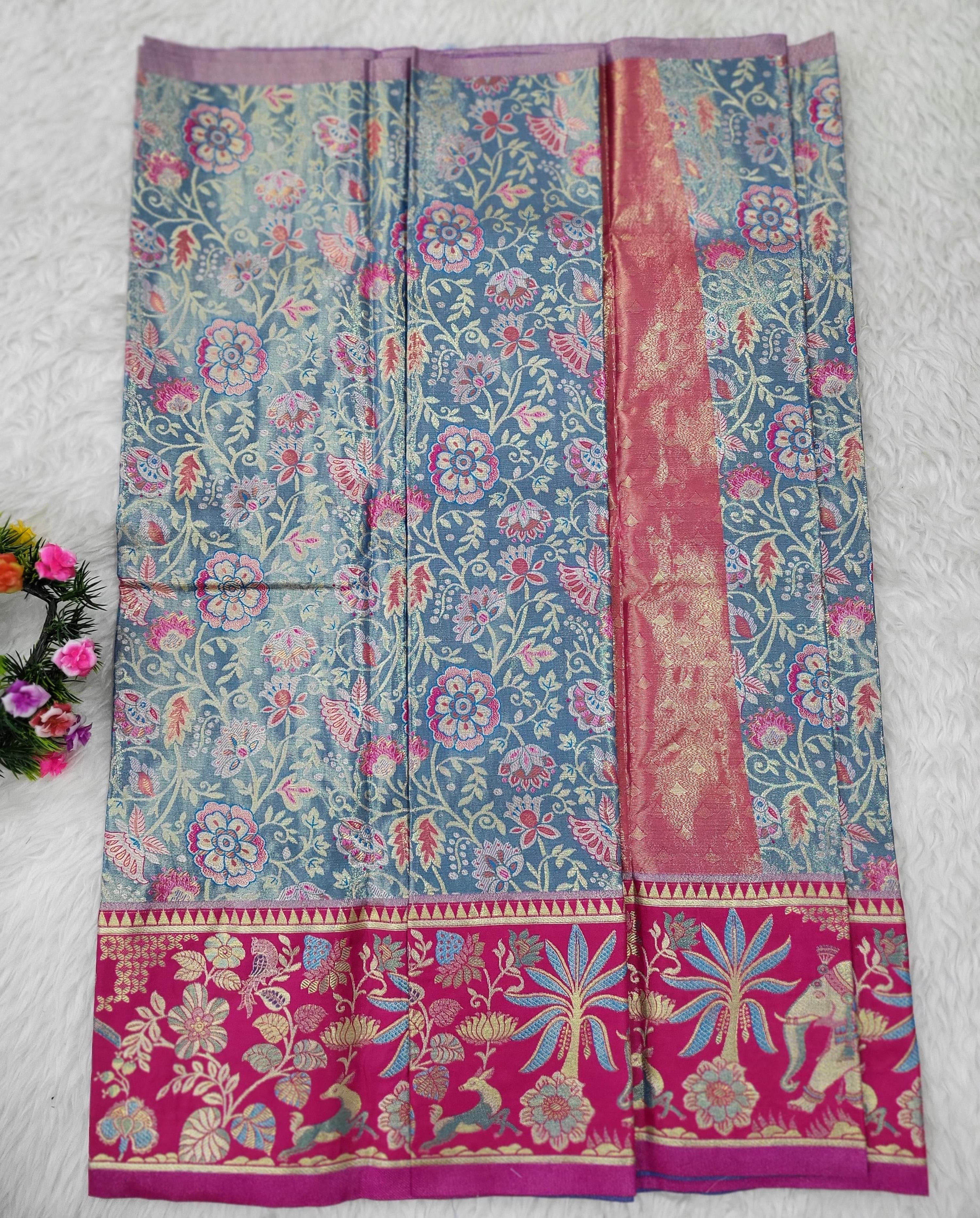 (2–5 Years) Lehenga -  Unstitched (Blouse + Material)