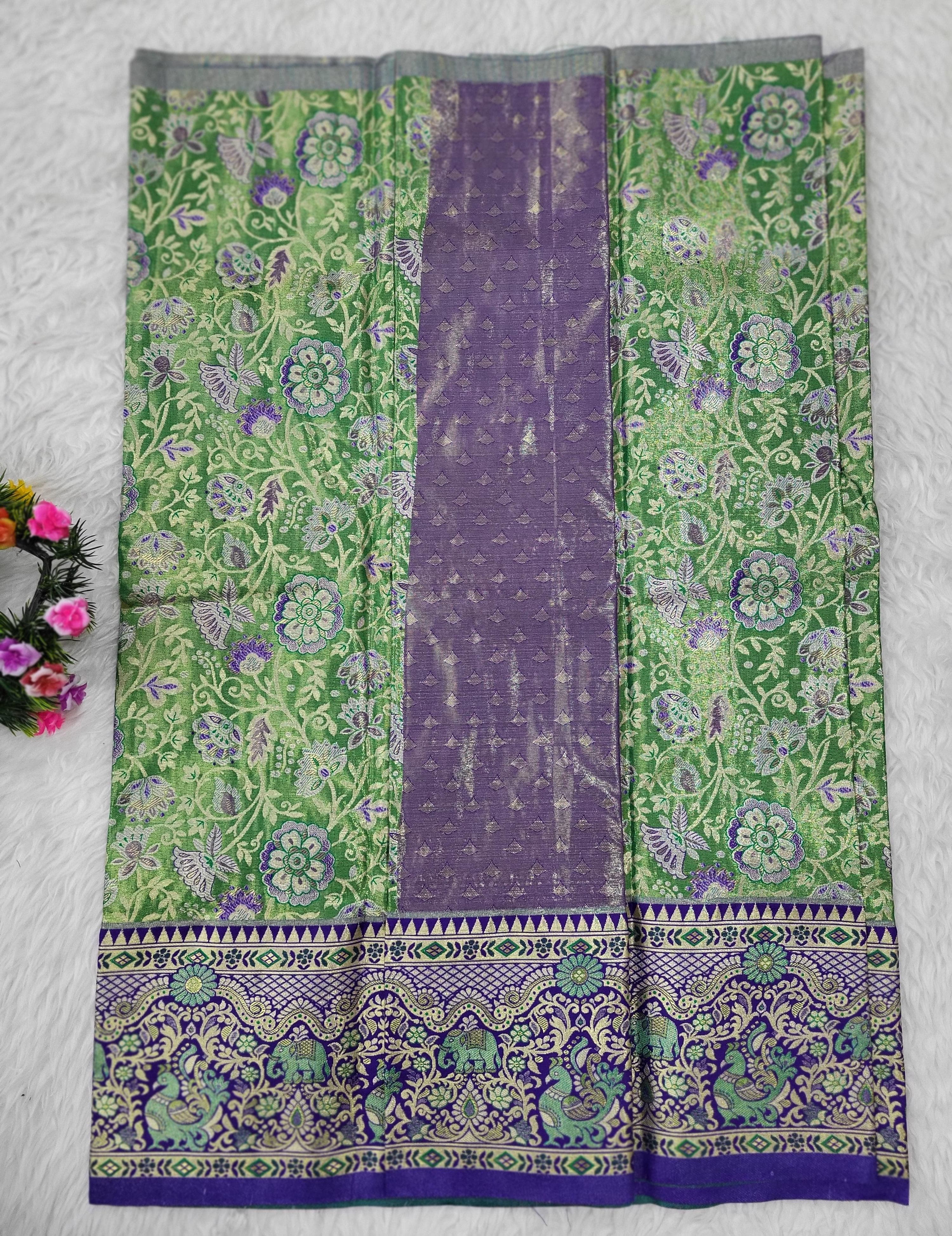 (2–5 Years) Lehenga -  Unstitched (Blouse + Material)