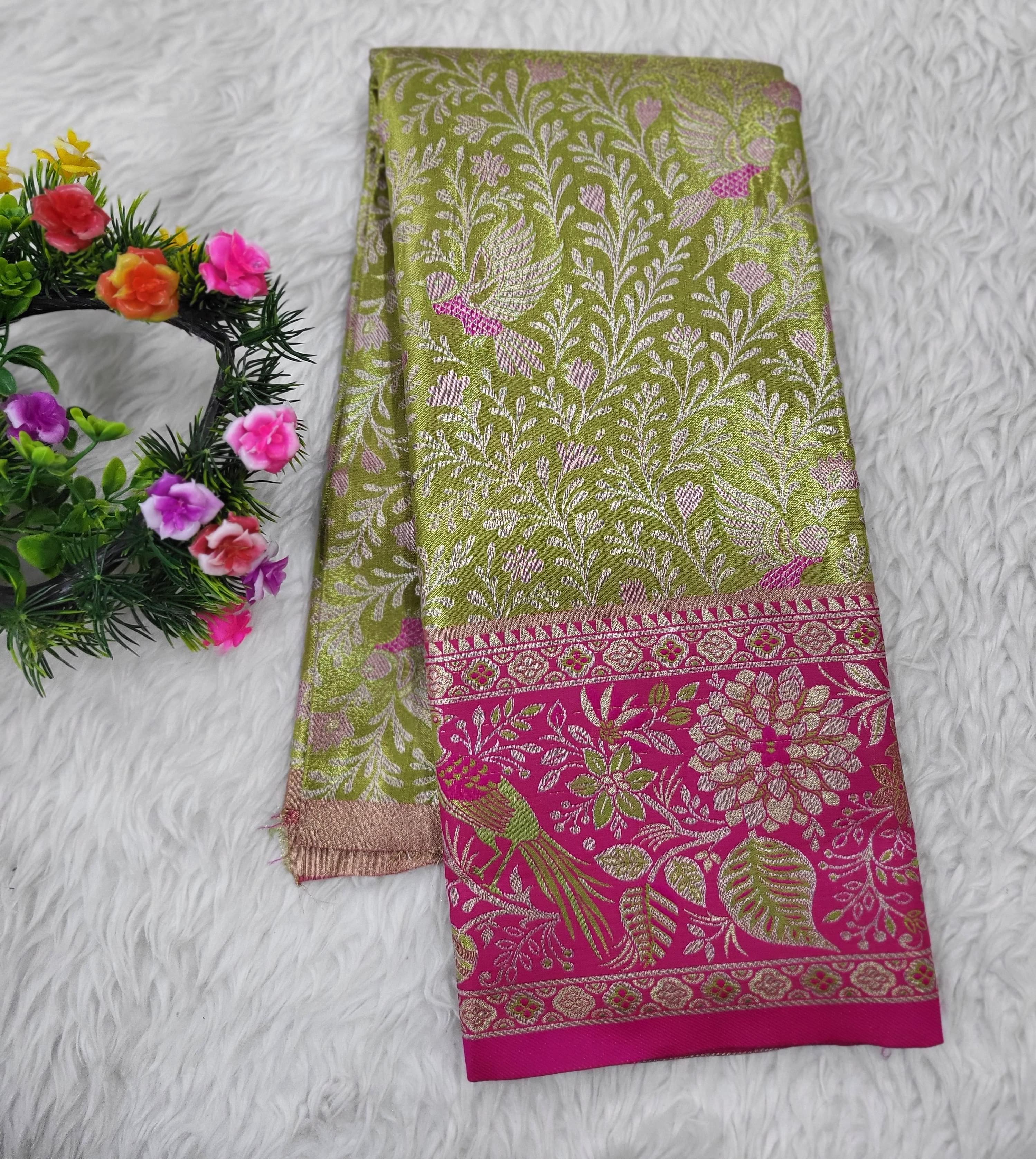 (2–5 Years) Lehenga -  Unstitched (Blouse + Material)