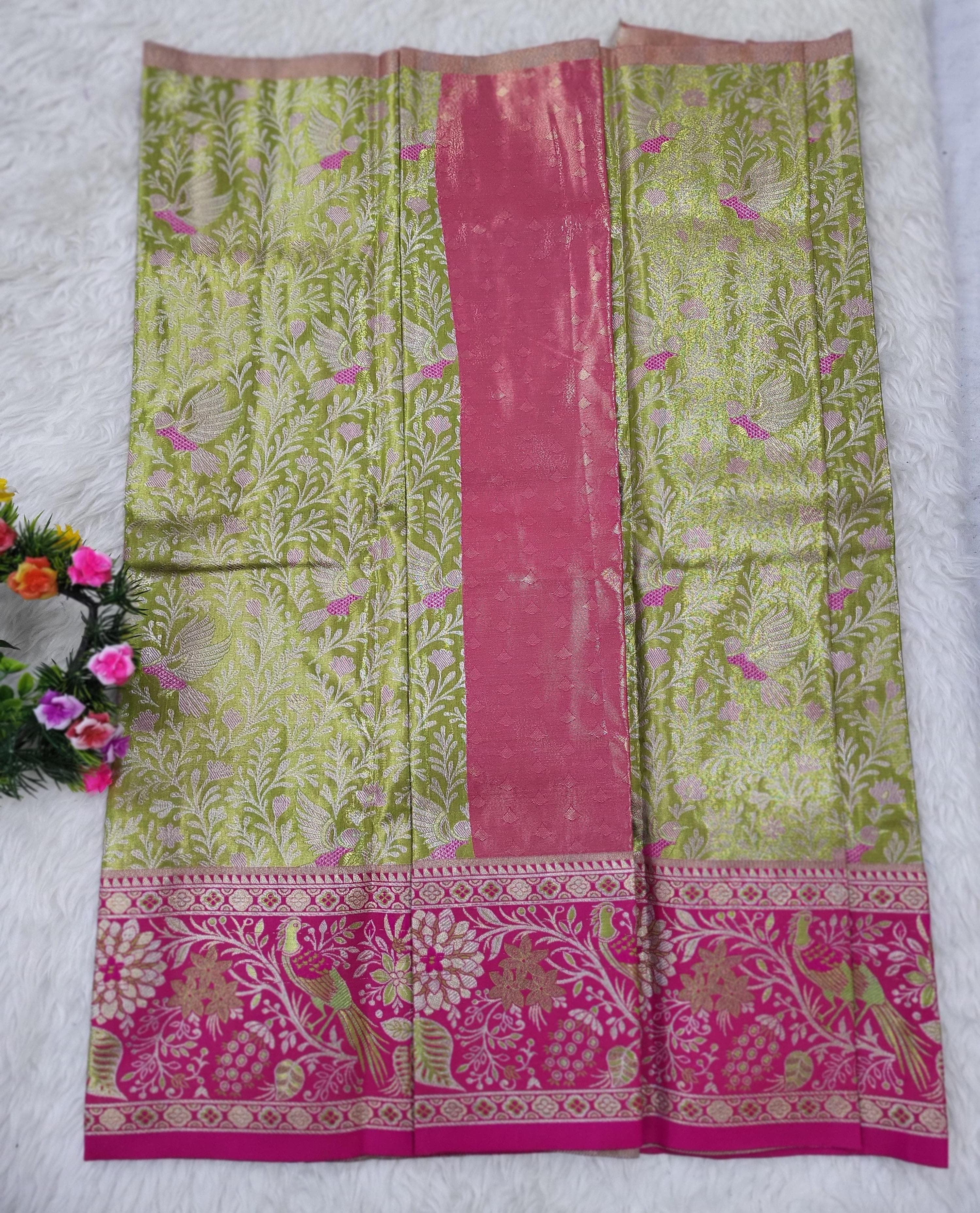 (2–5 Years) Lehenga -  Unstitched (Blouse + Material)