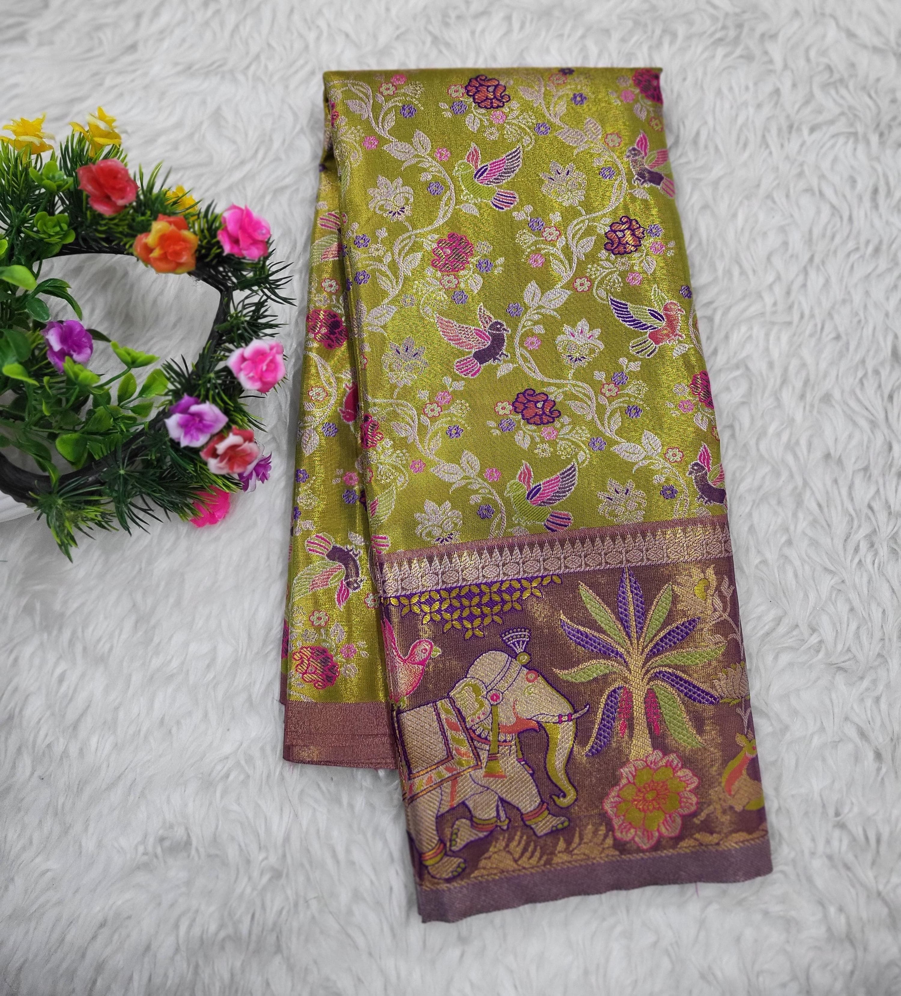 (2–5 Years) Lehenga -  Unstitched (Blouse + Material)