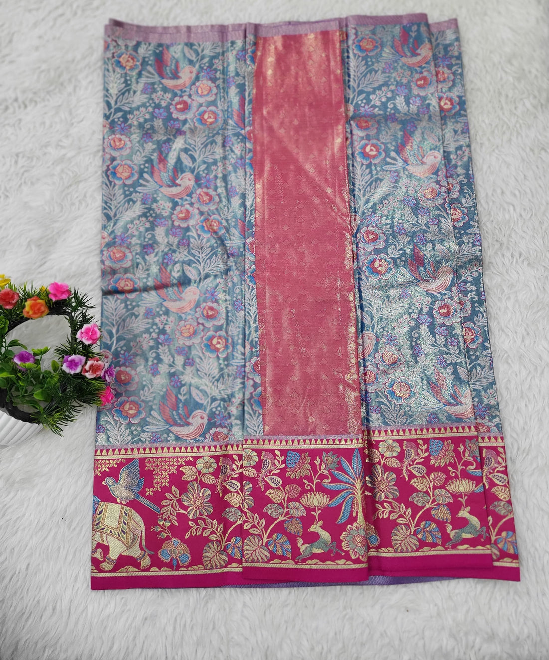 (2–5 Years) Lehenga -  Unstitched (Blouse + Material)