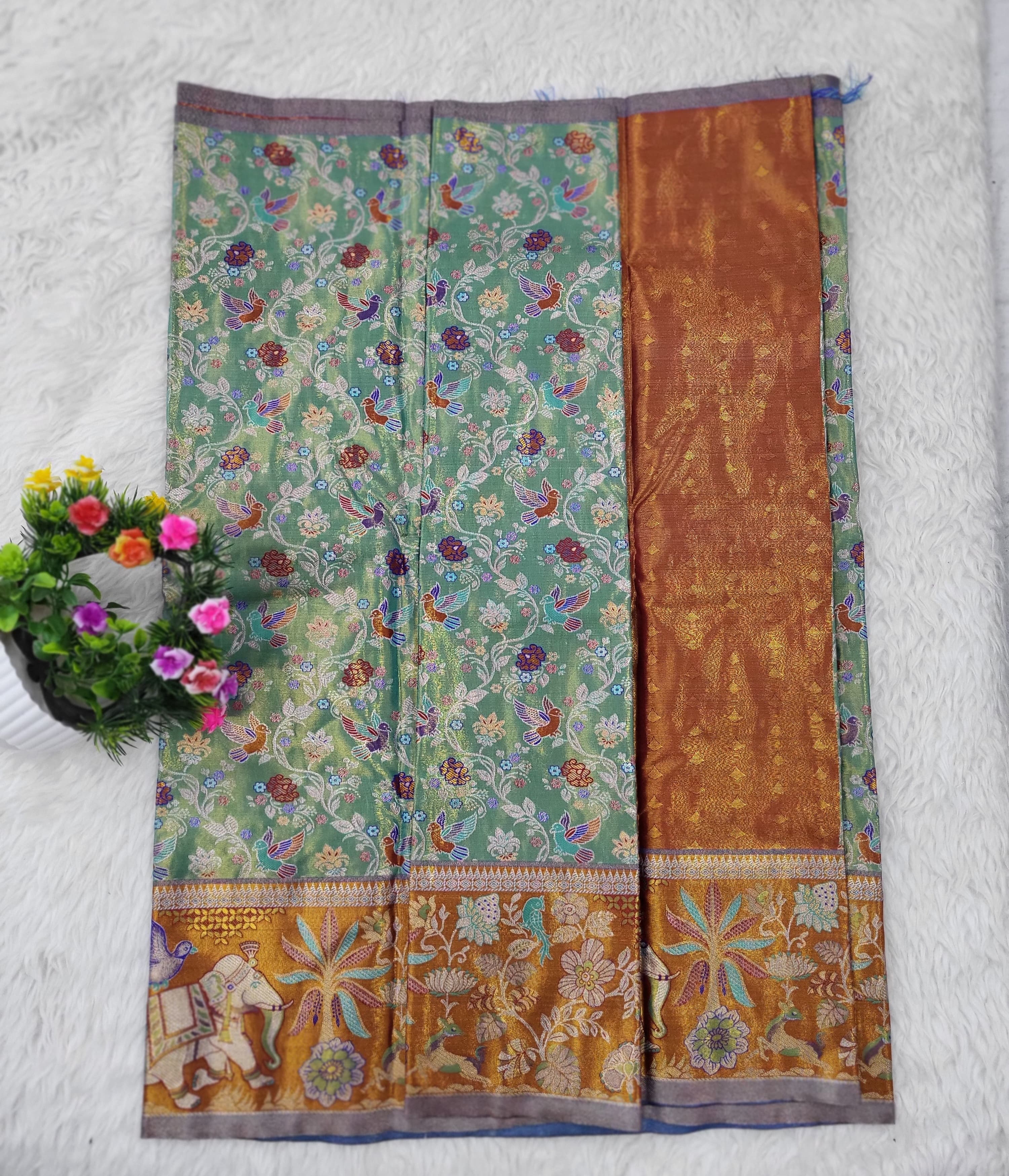 (2–5 Years) Lehenga -  Unstitched (Blouse + Material)