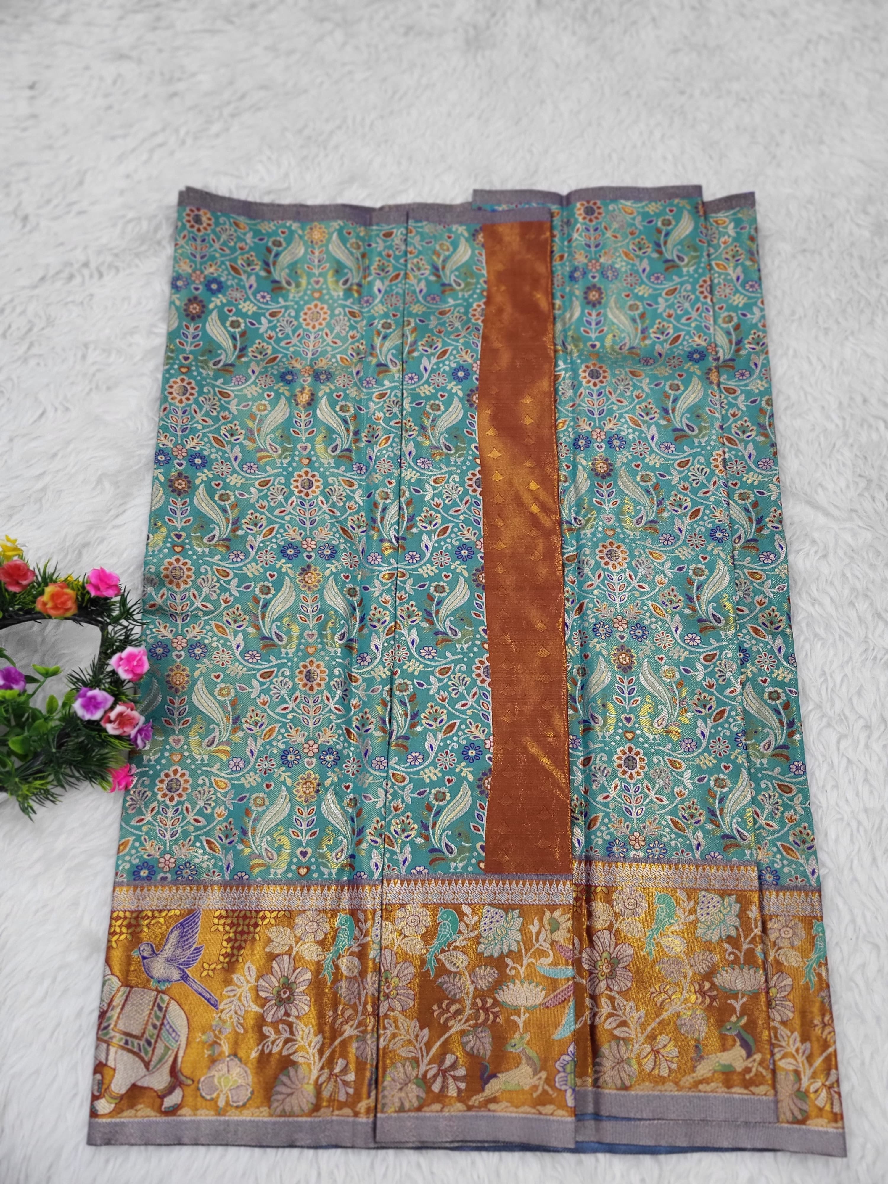 (2–5 Years) Lehenga -  Unstitched (Blouse + Material)