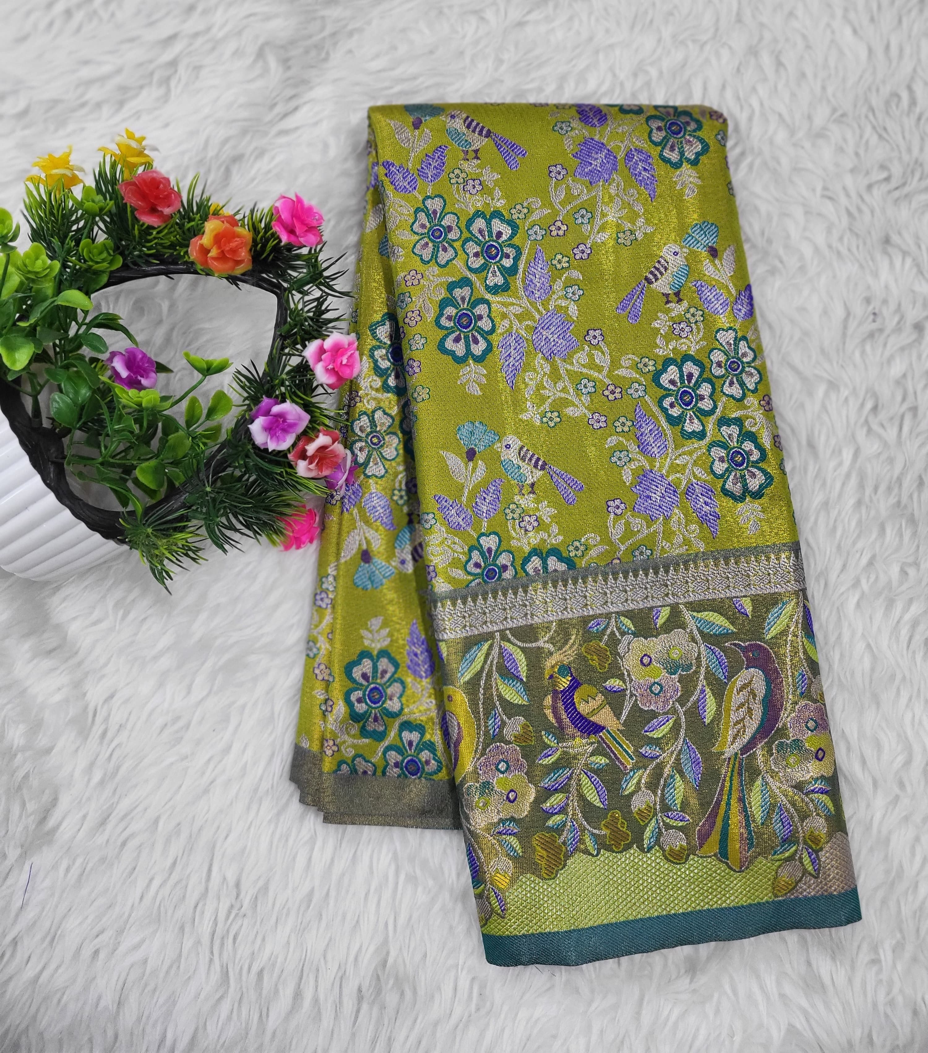 (2–5 Years) Lehenga -  Unstitched (Blouse + Material)