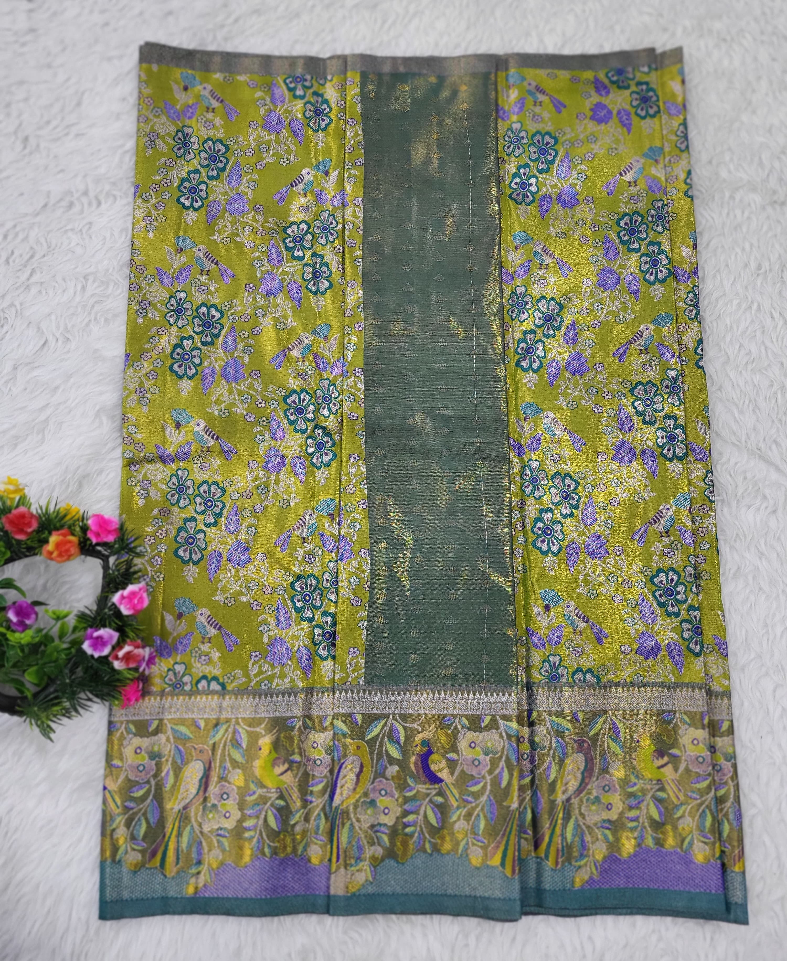 (2–5 Years) Lehenga -  Unstitched (Blouse + Material)
